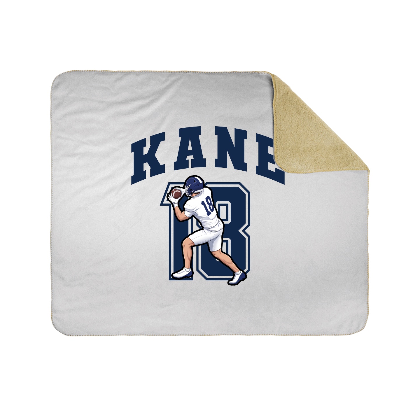 Throw Blanket — Number in White