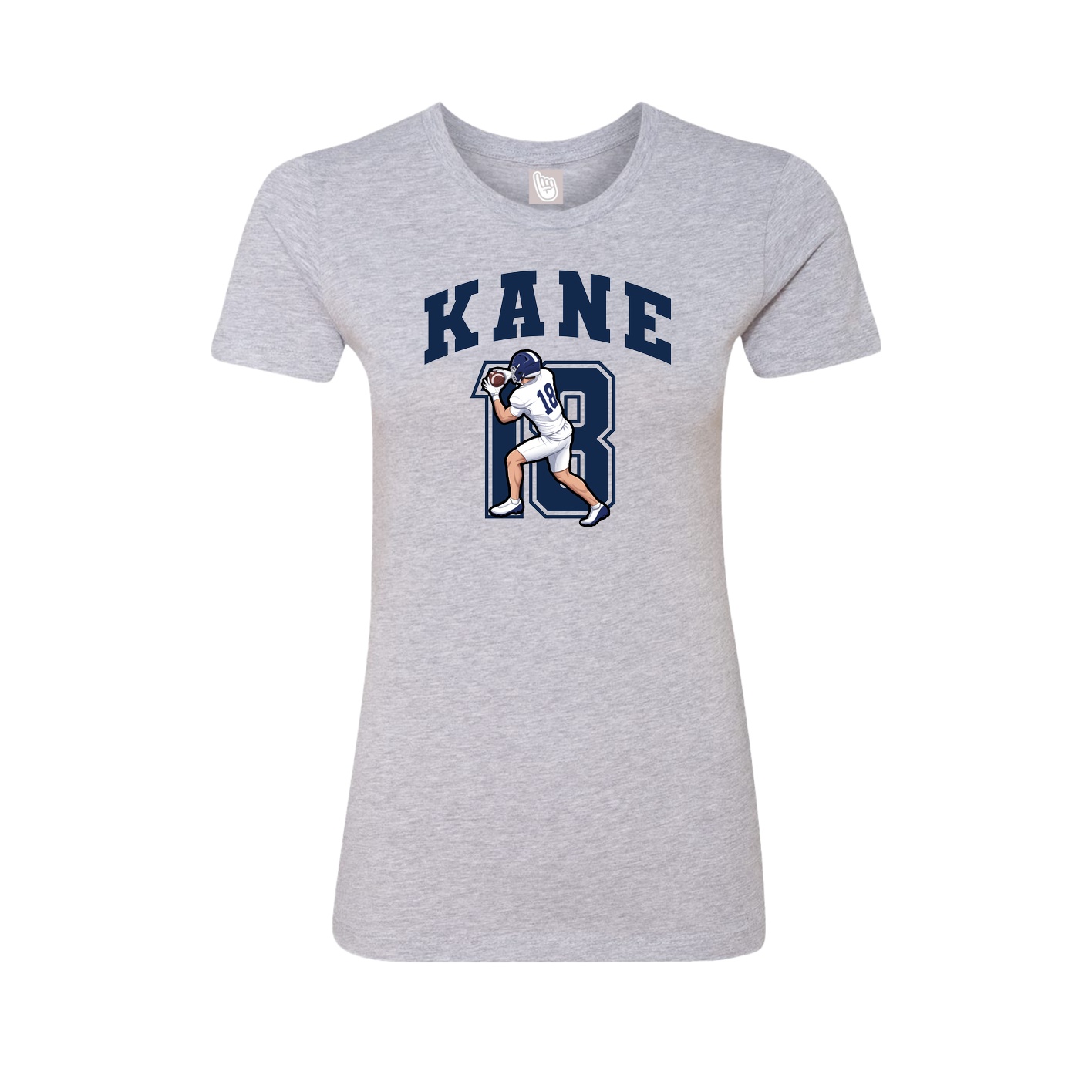 Fitted Women's Tee — Number in Grey