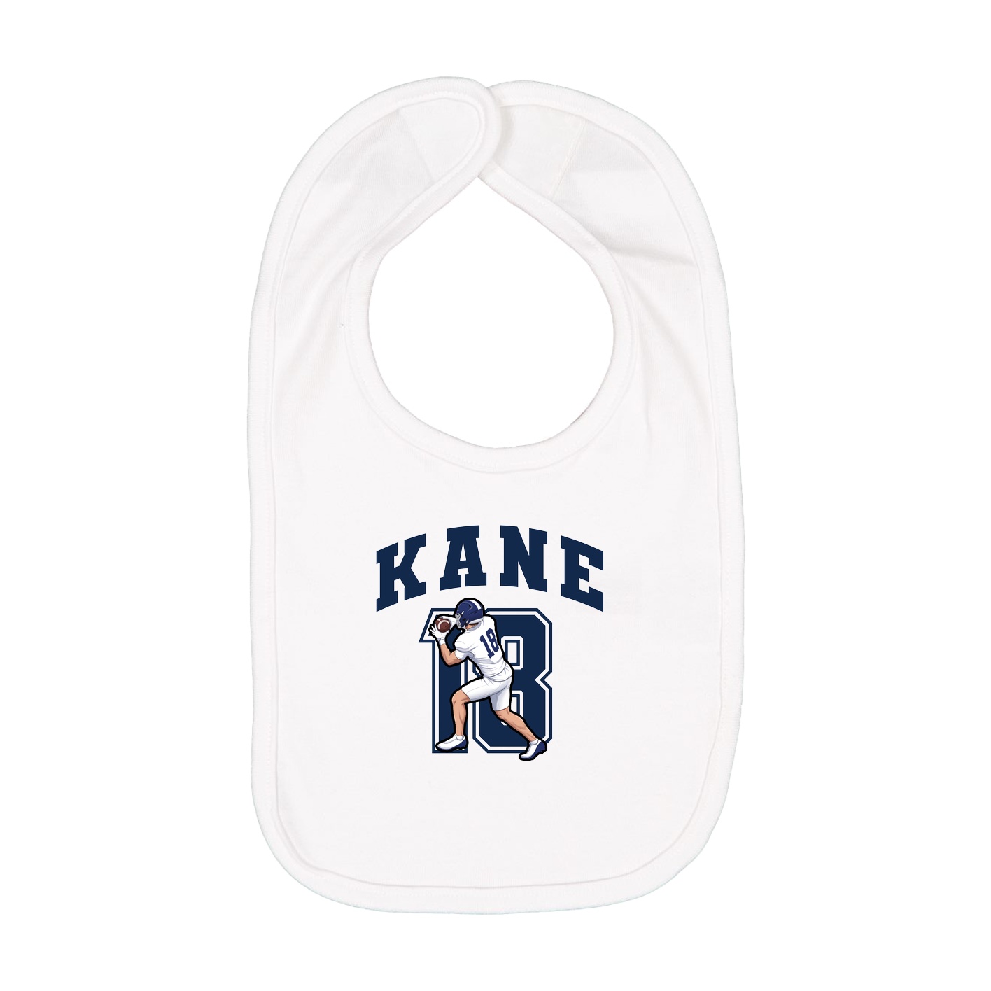 Infant Bib — Number in White