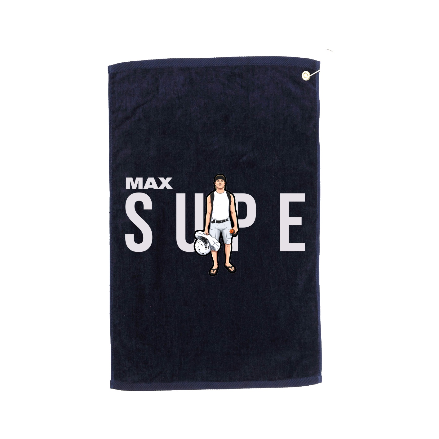 Golf Towel — Player Name in Navy