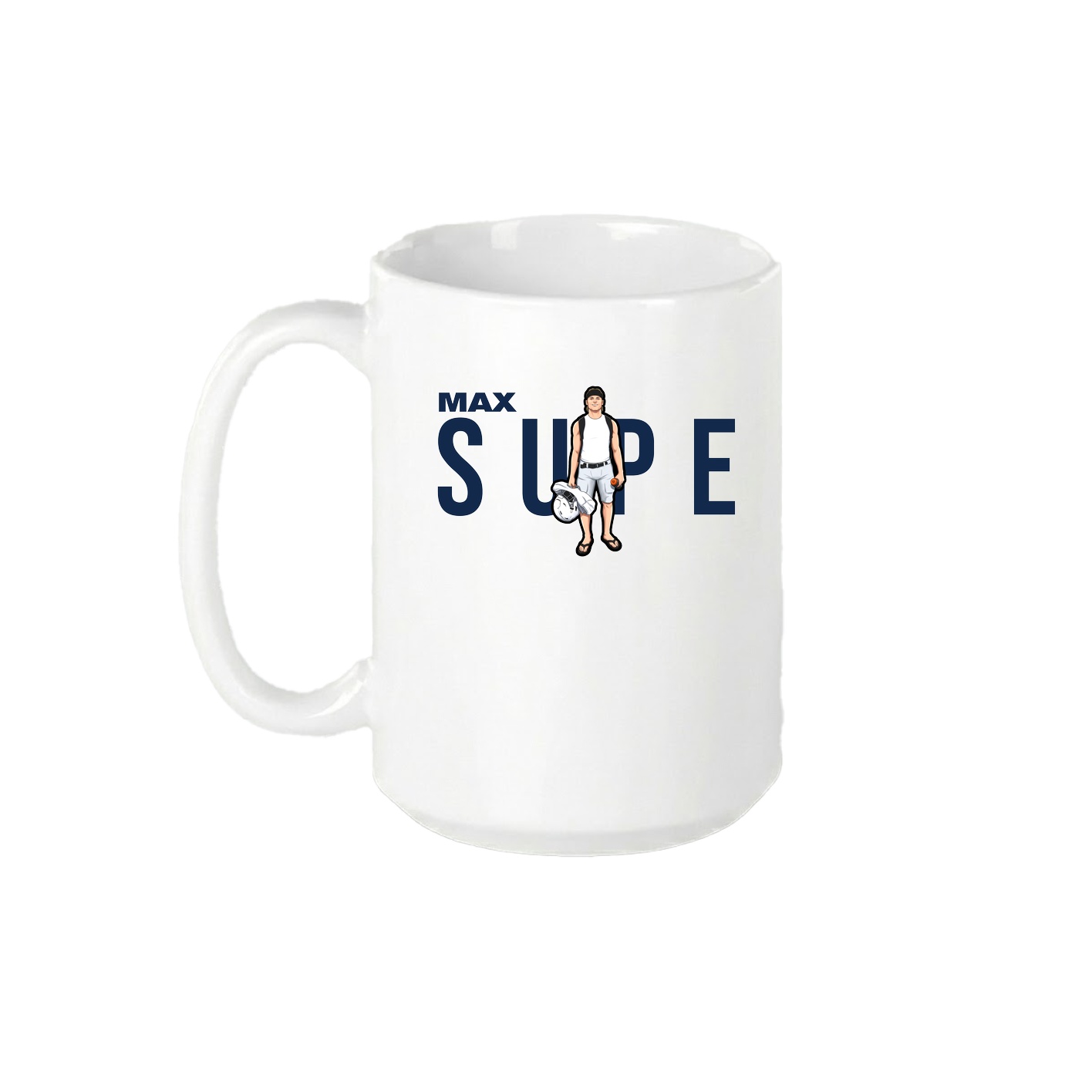 15oz Coffee Mug — Player Name in White