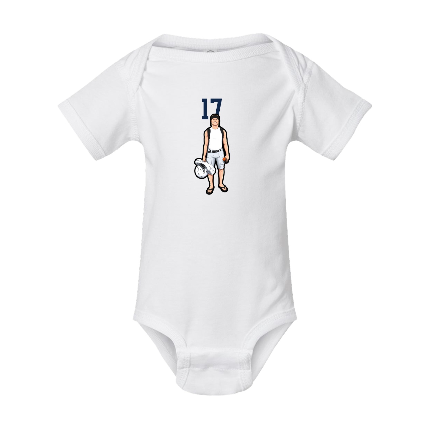 Baby Onesie — Number Top in White