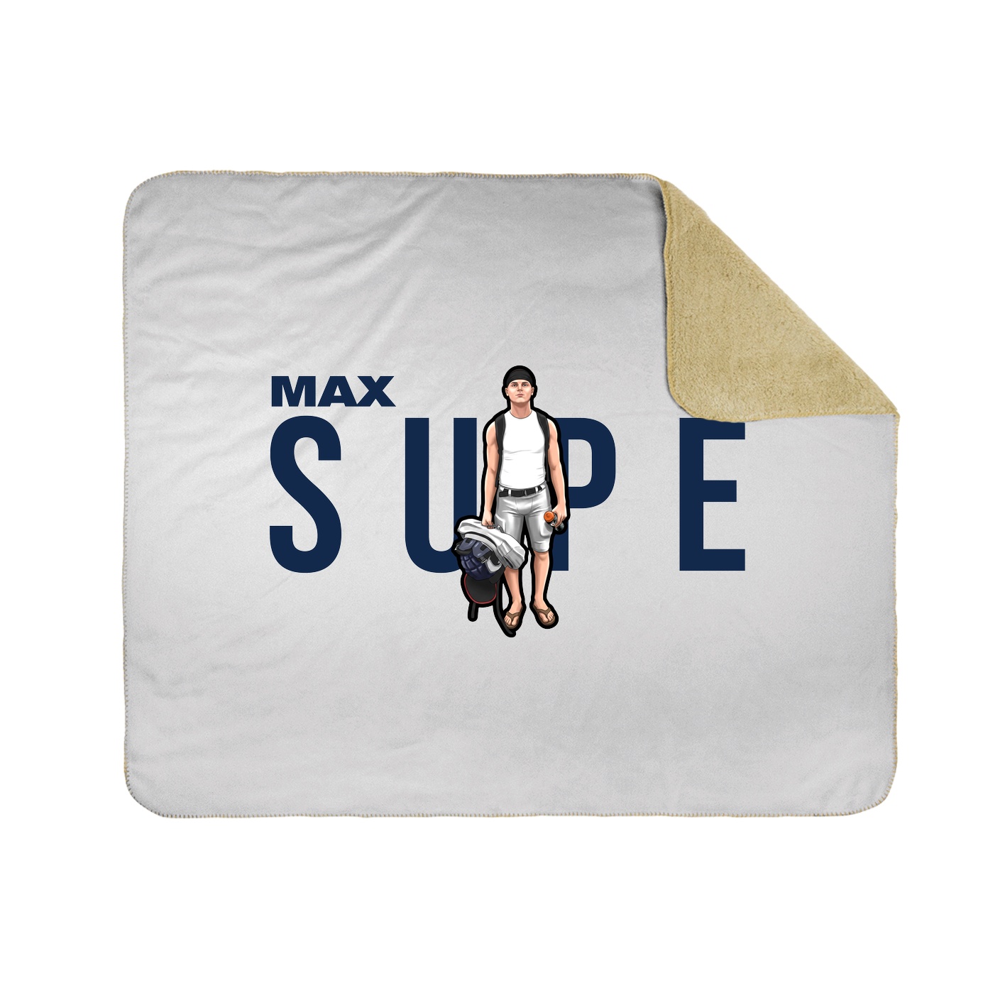 Throw Blanket — Player Name in White