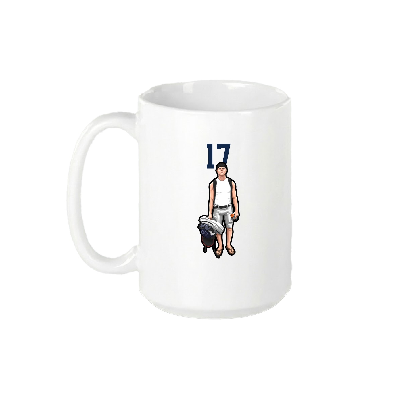 15oz Coffee Mug — Number Top in White