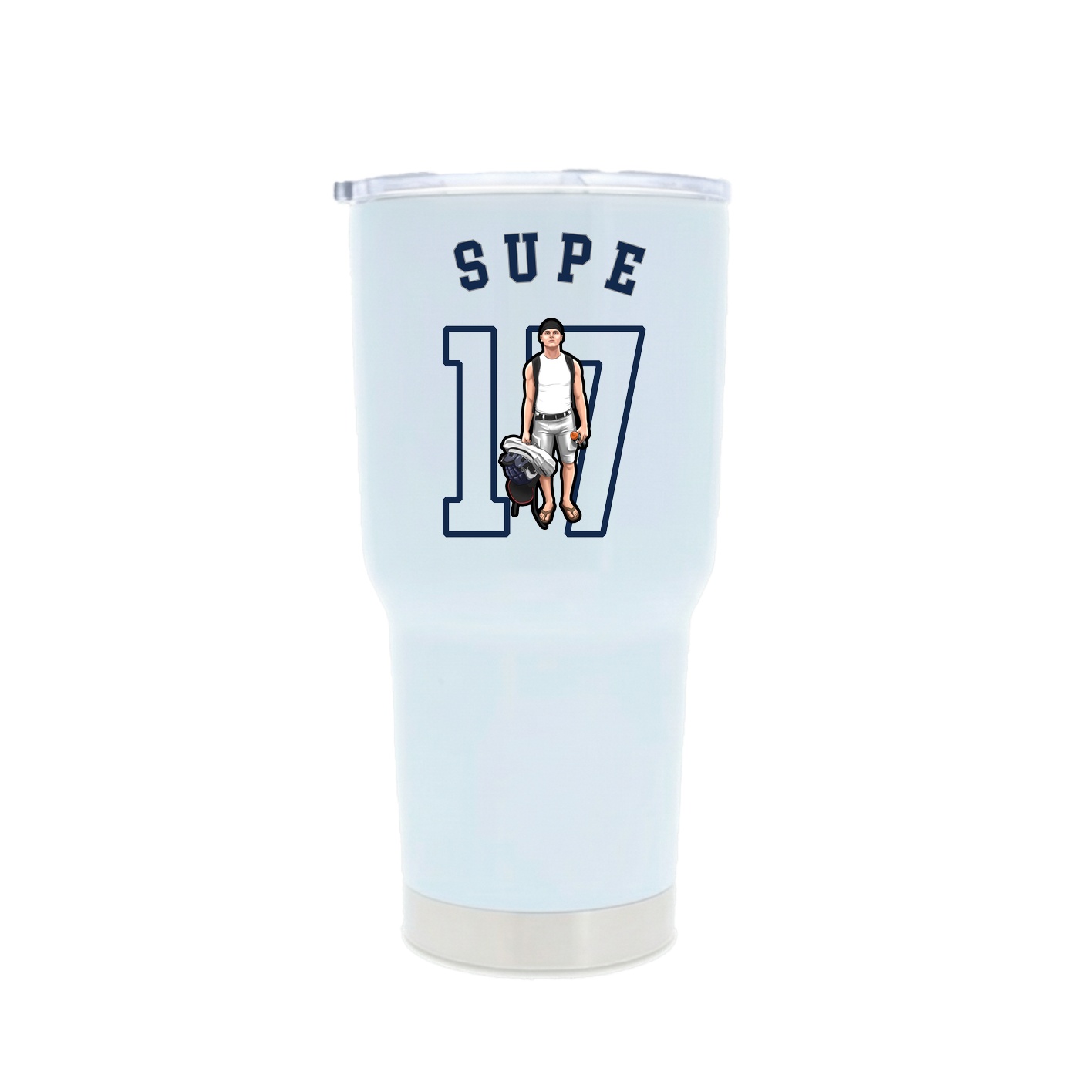 30oz Stainless Steel Tumbler — Shirsey Arch in White