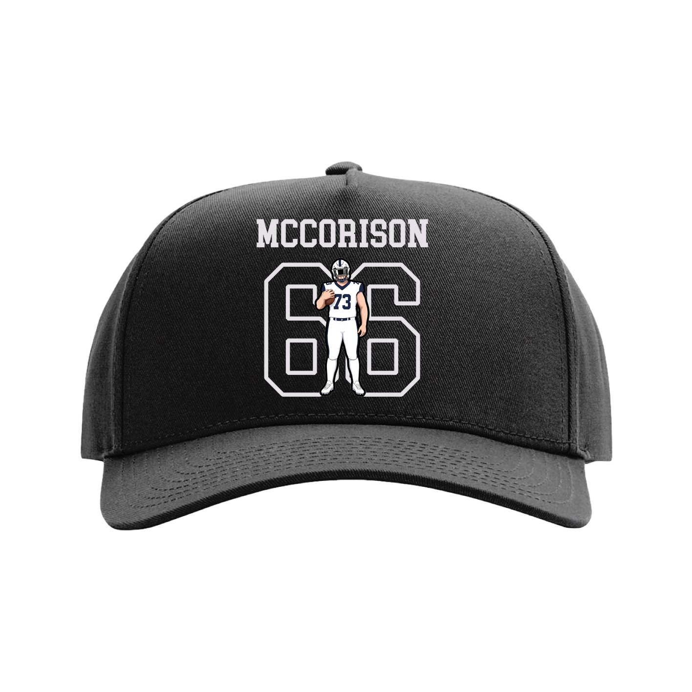 Full Fabric Five-Panel Champ Cap — Shirsey in Black
