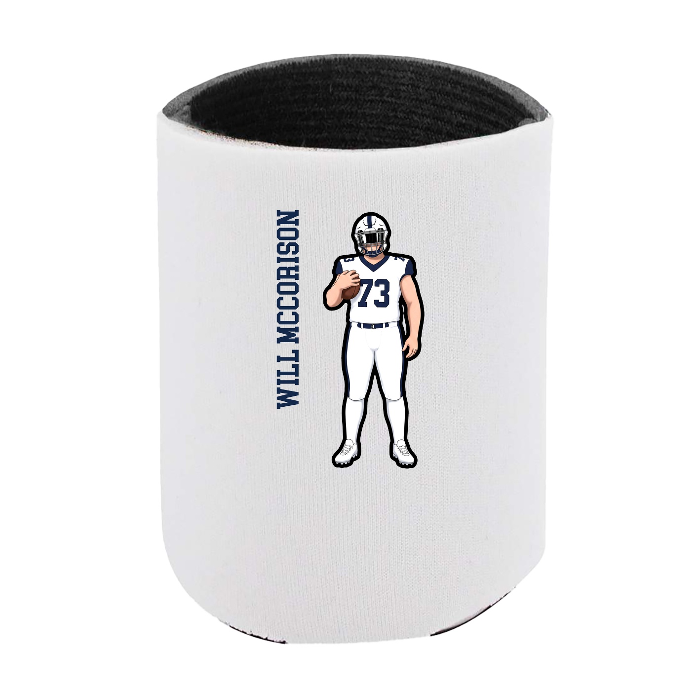 Can Holder — Name Vertical in White