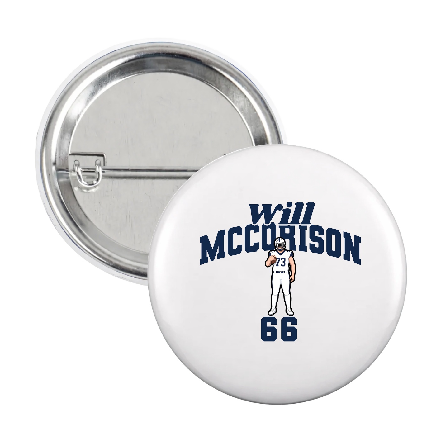 Game Day Button — Signature Arch in White