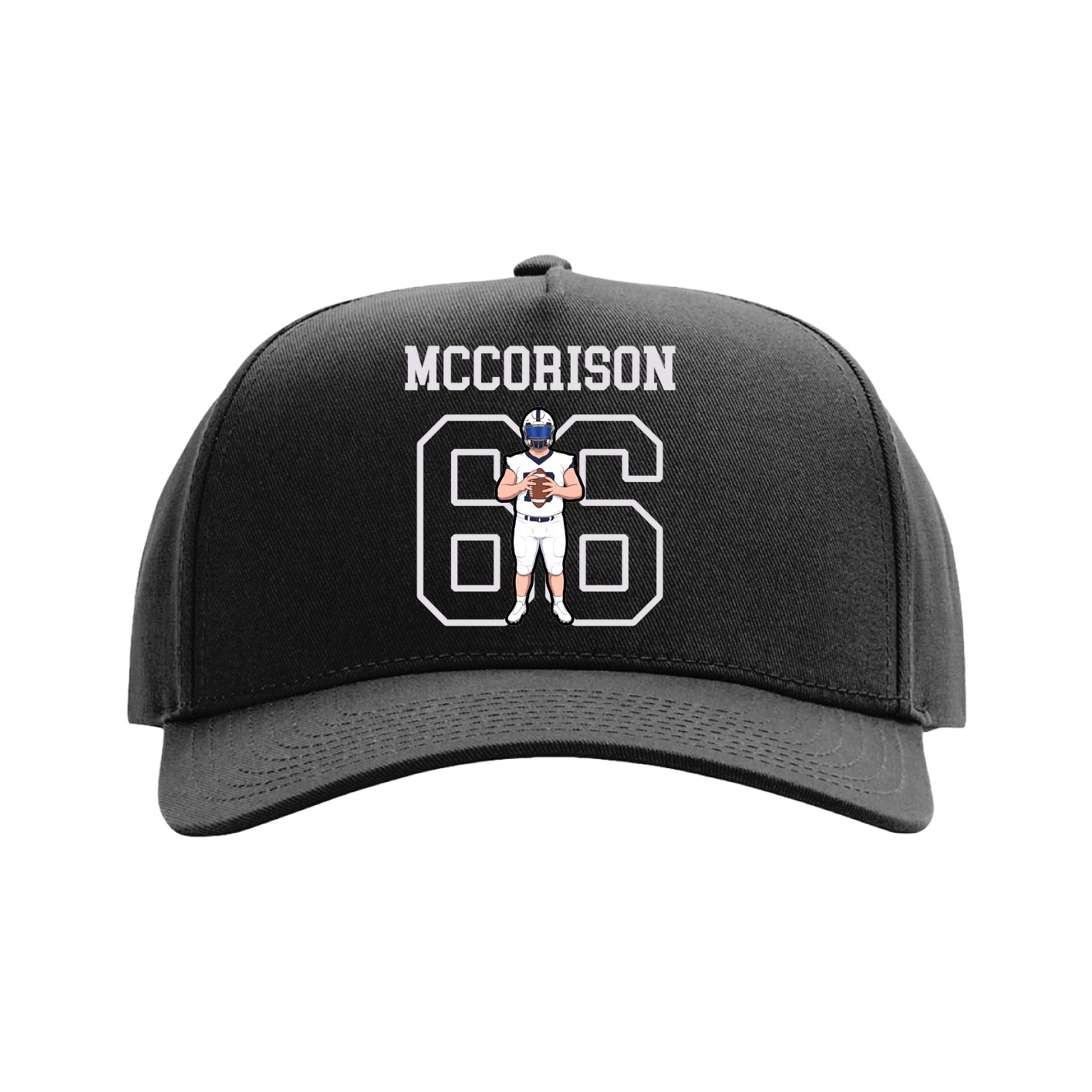 Full Fabric Five-Panel Champ Cap — Shirsey in Black