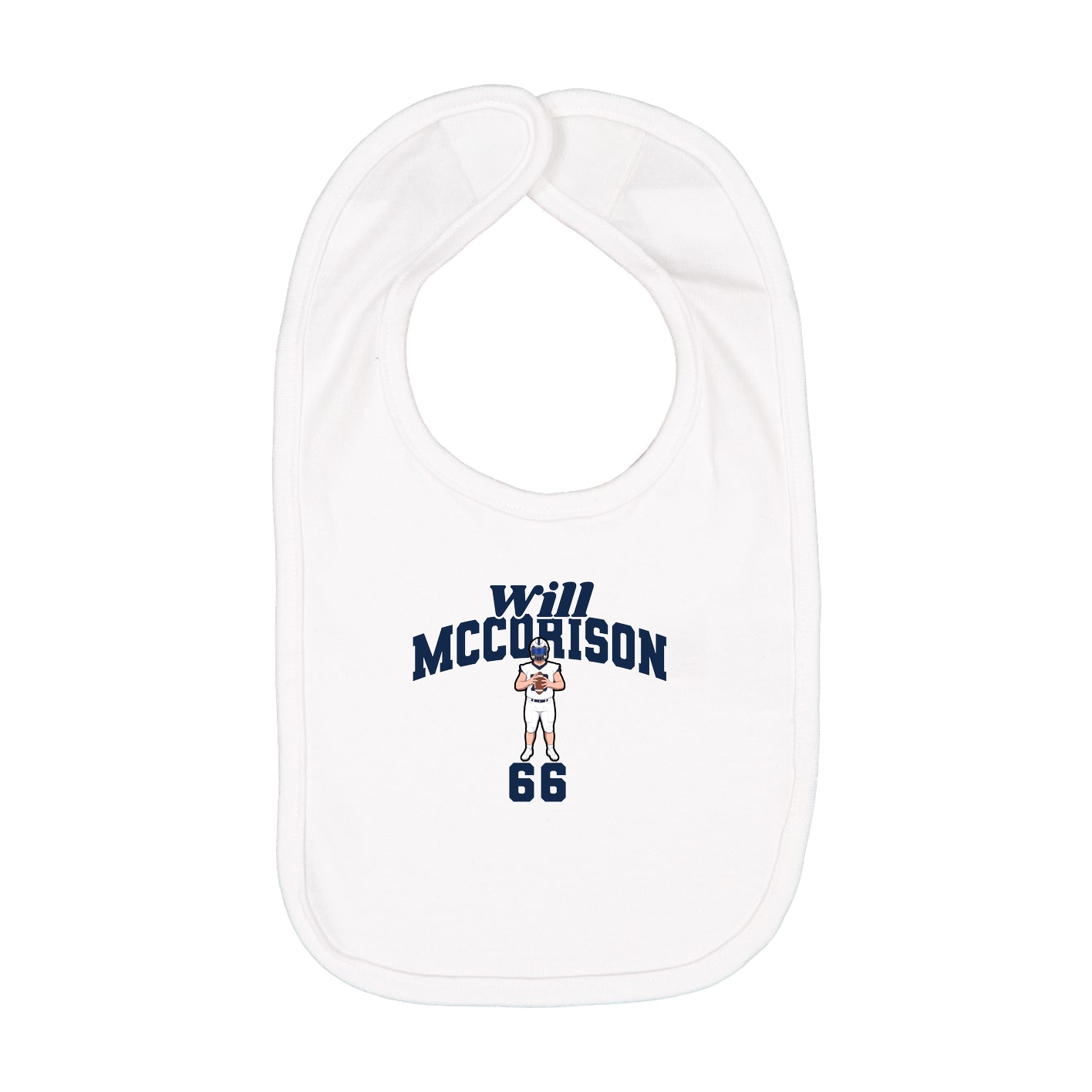 Infant Bib — Signature Arch in White