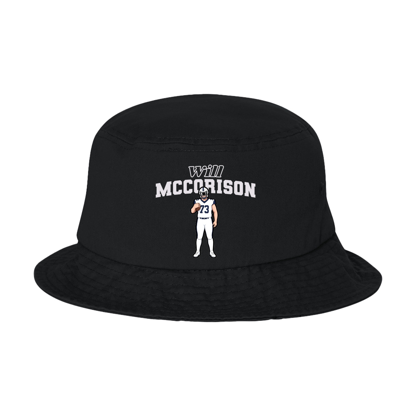 Bucket Cap — Name Arch in Black