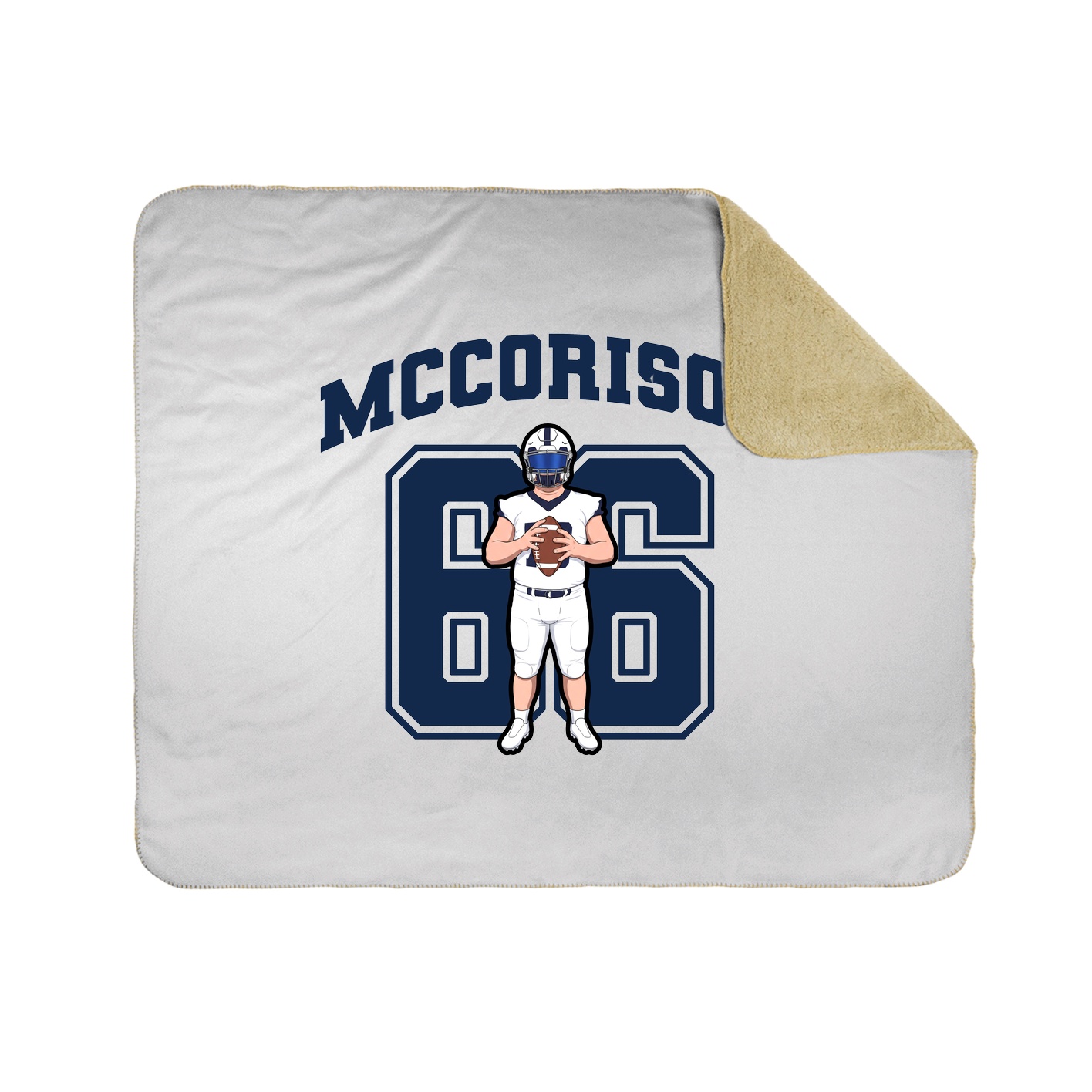 Throw Blanket — Number in White