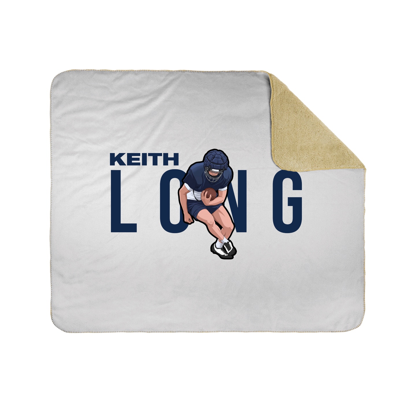 Throw Blanket — Player Name in White