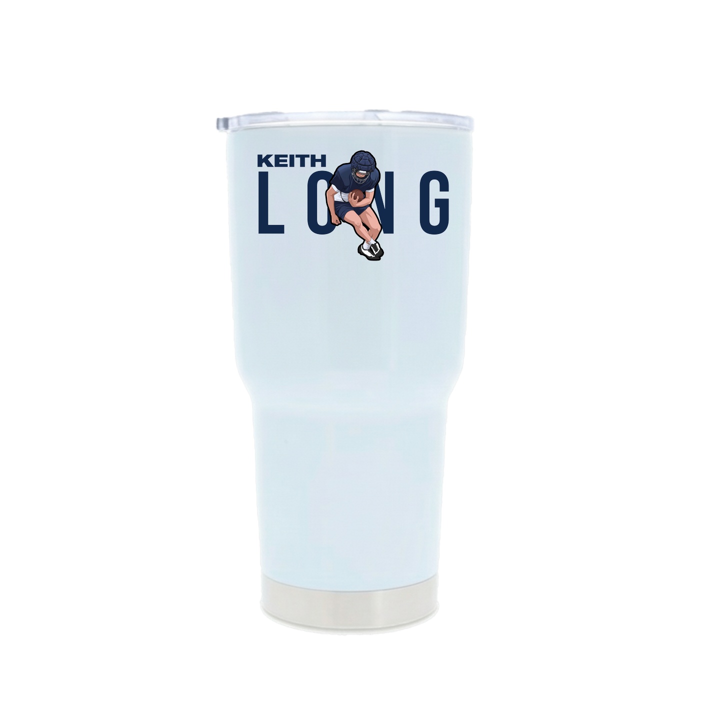 30oz Stainless Steel Tumbler — Player Name in White