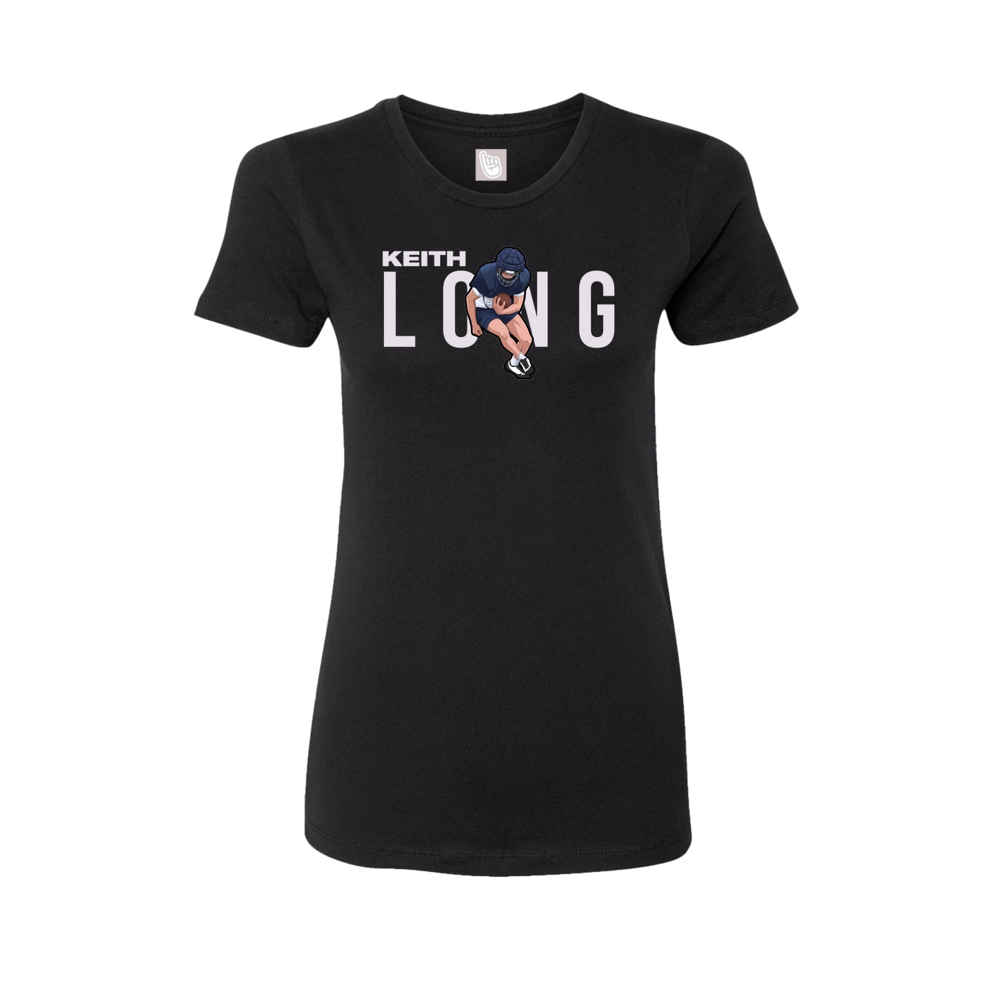 Fitted Women's Tee — Player Name in Black