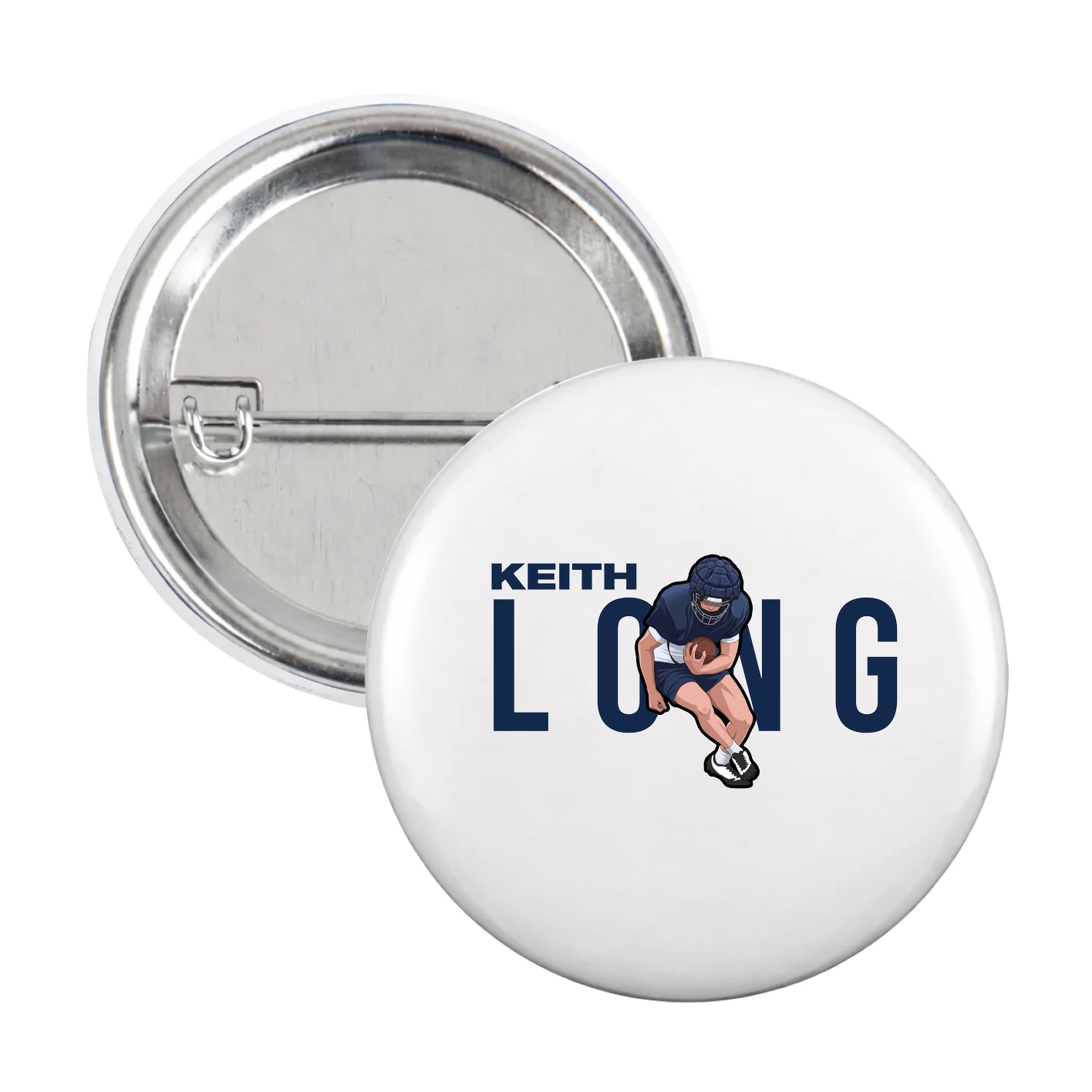 Game Day Button — Player Name in White