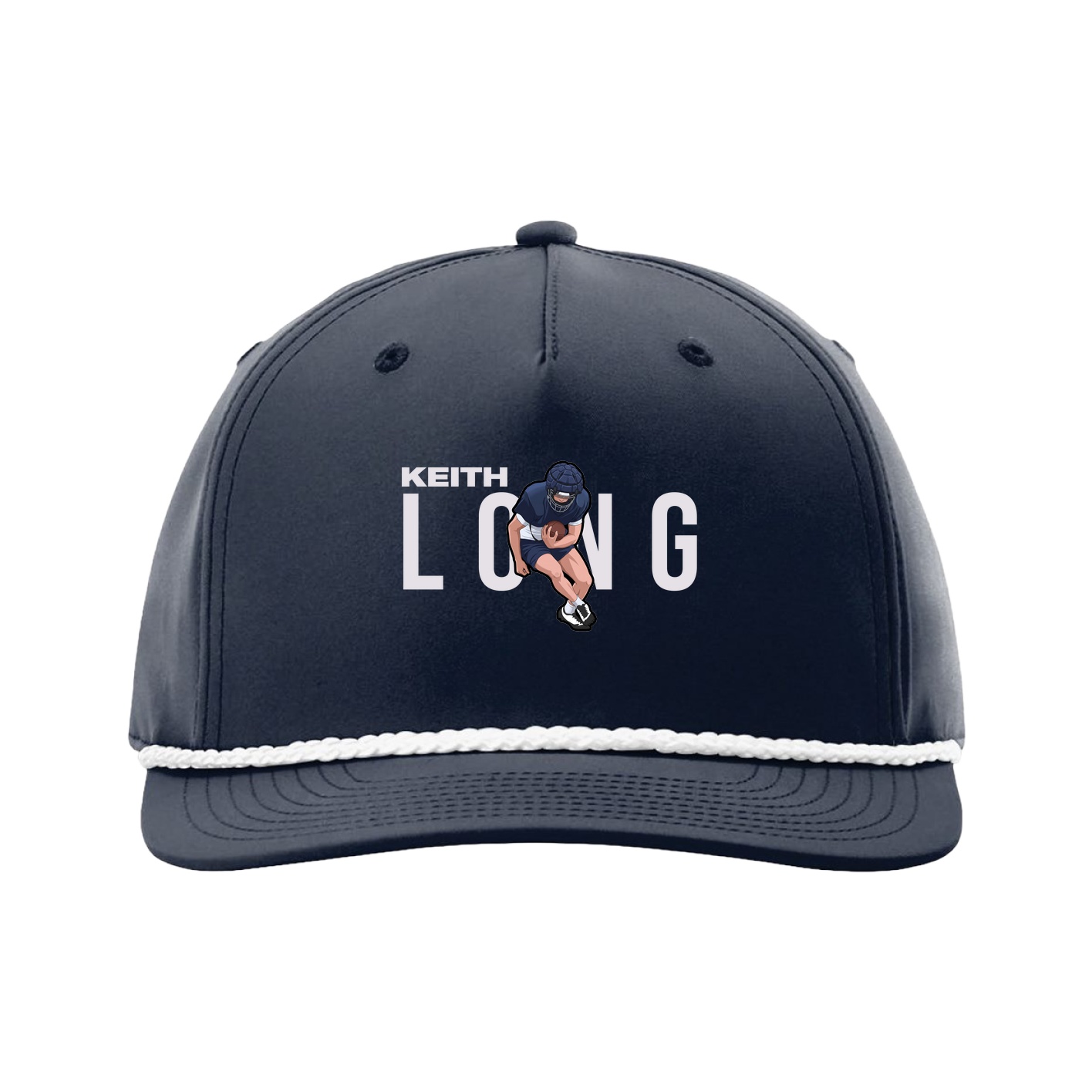 Five-Panel Classic Rope Cap — Player Name in Navy