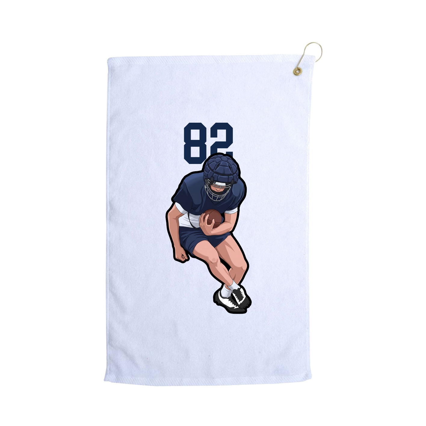 Golf Towel — Number Top in White