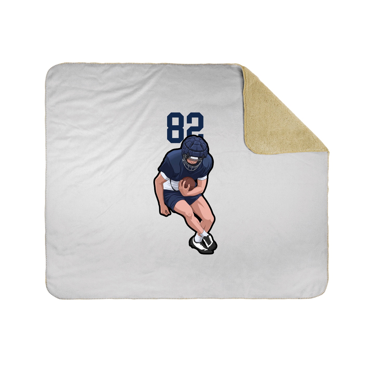 Throw Blanket — Number Top in White