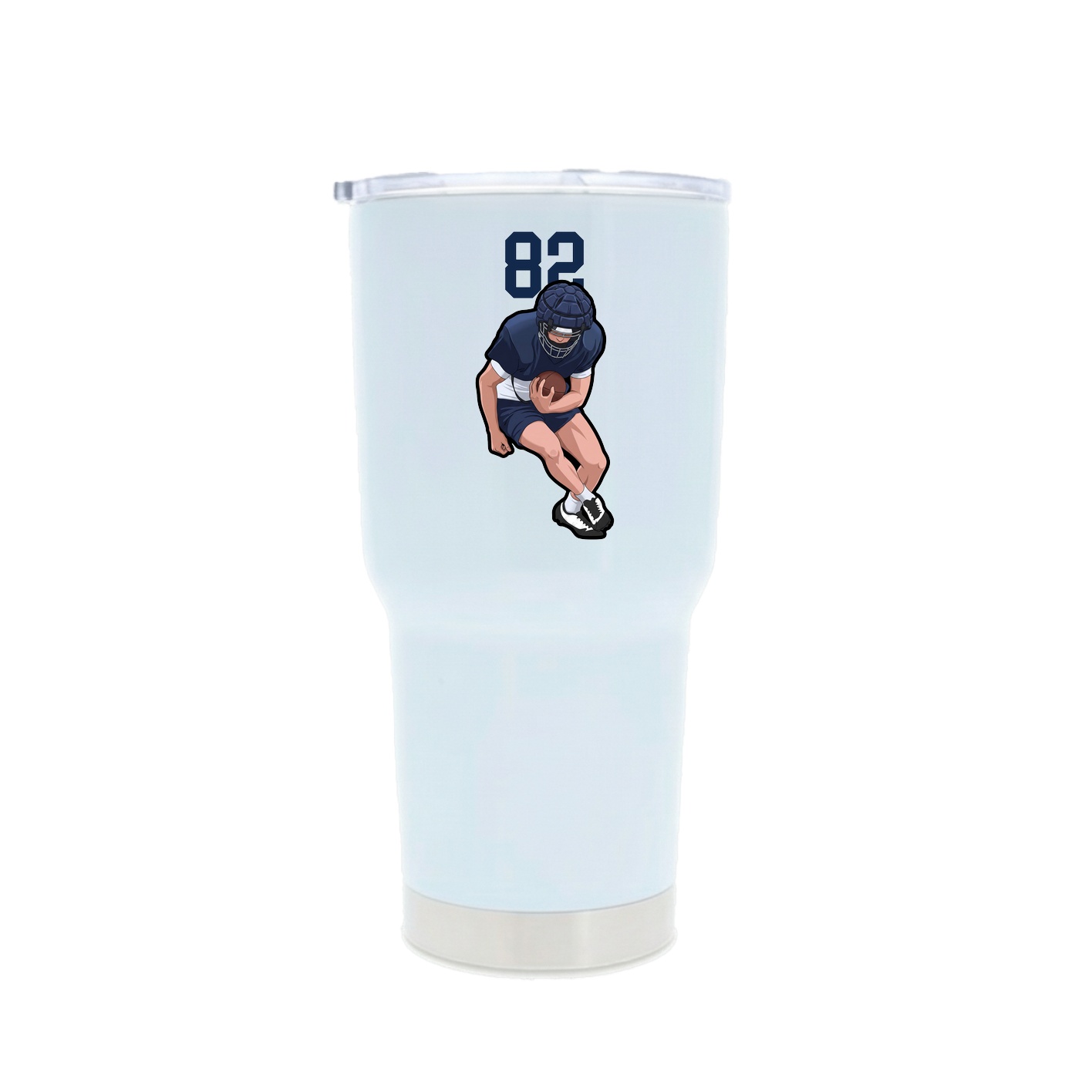 30oz Stainless Steel Tumbler — Number Top in White