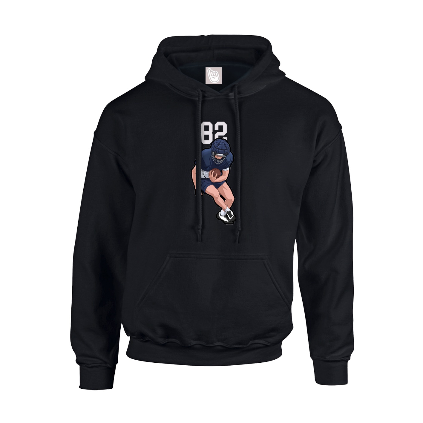 Youth Hoodie — Number Top in Black