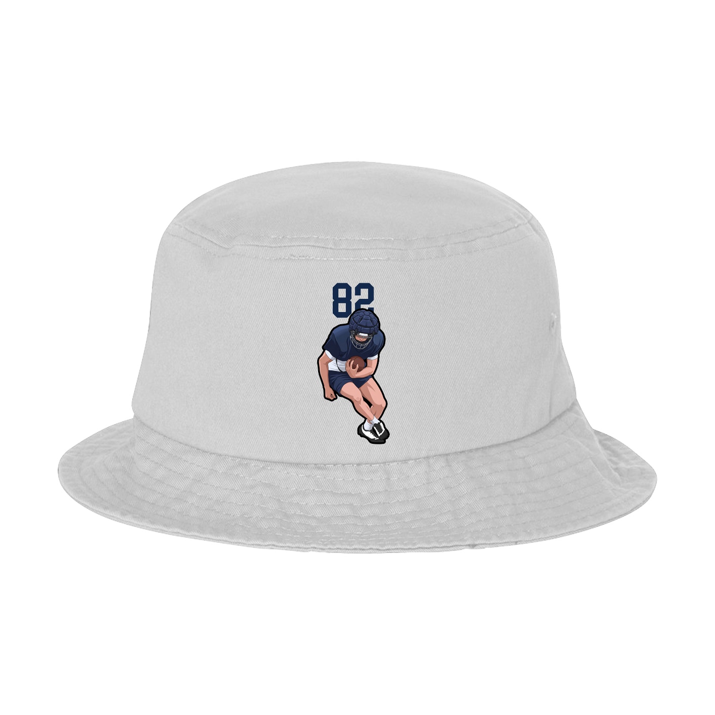 Bucket Cap — Number Top in White