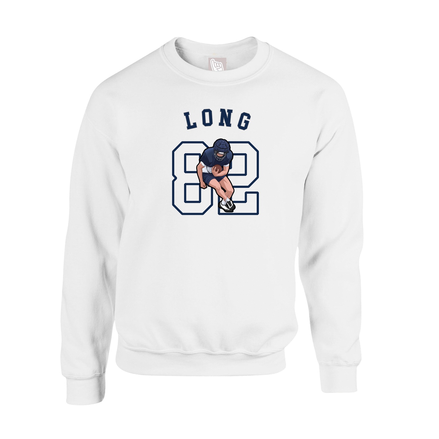 Fleece Crew — Shirsey Arch in White