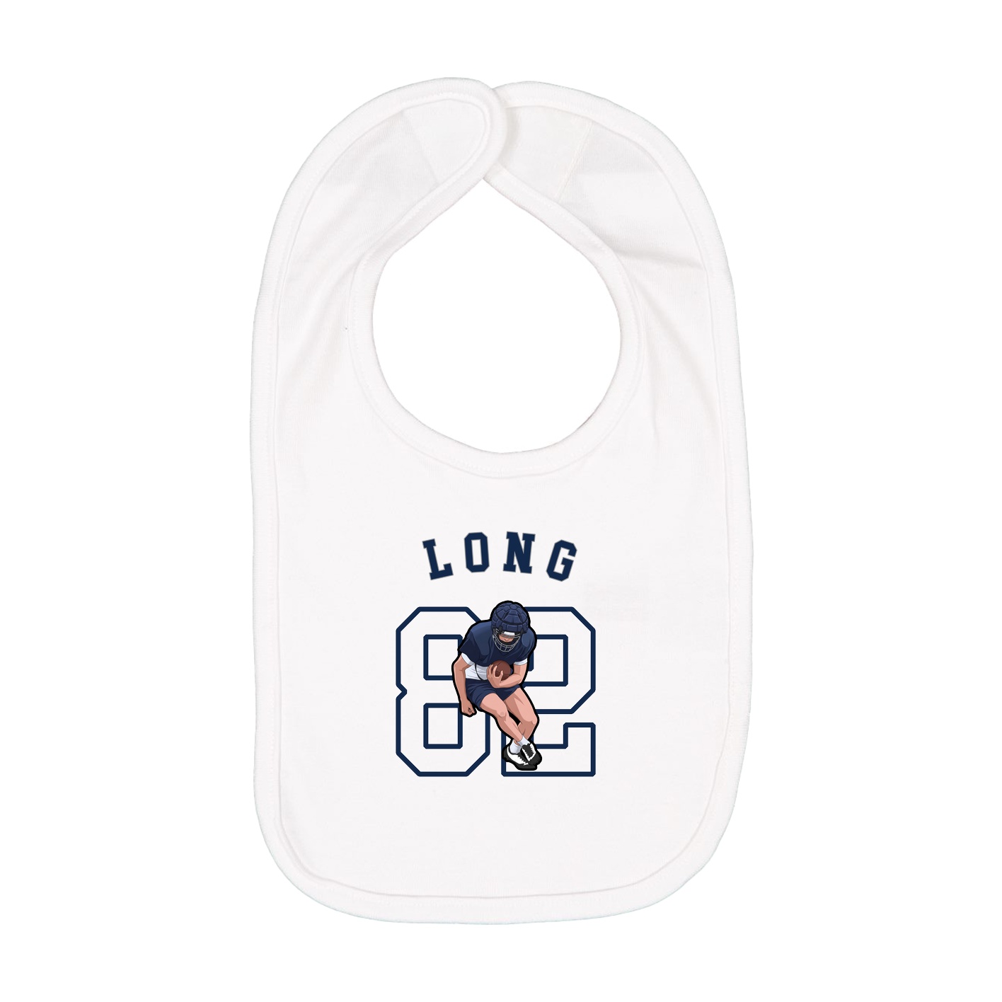 Infant Bib — Shirsey Arch in White