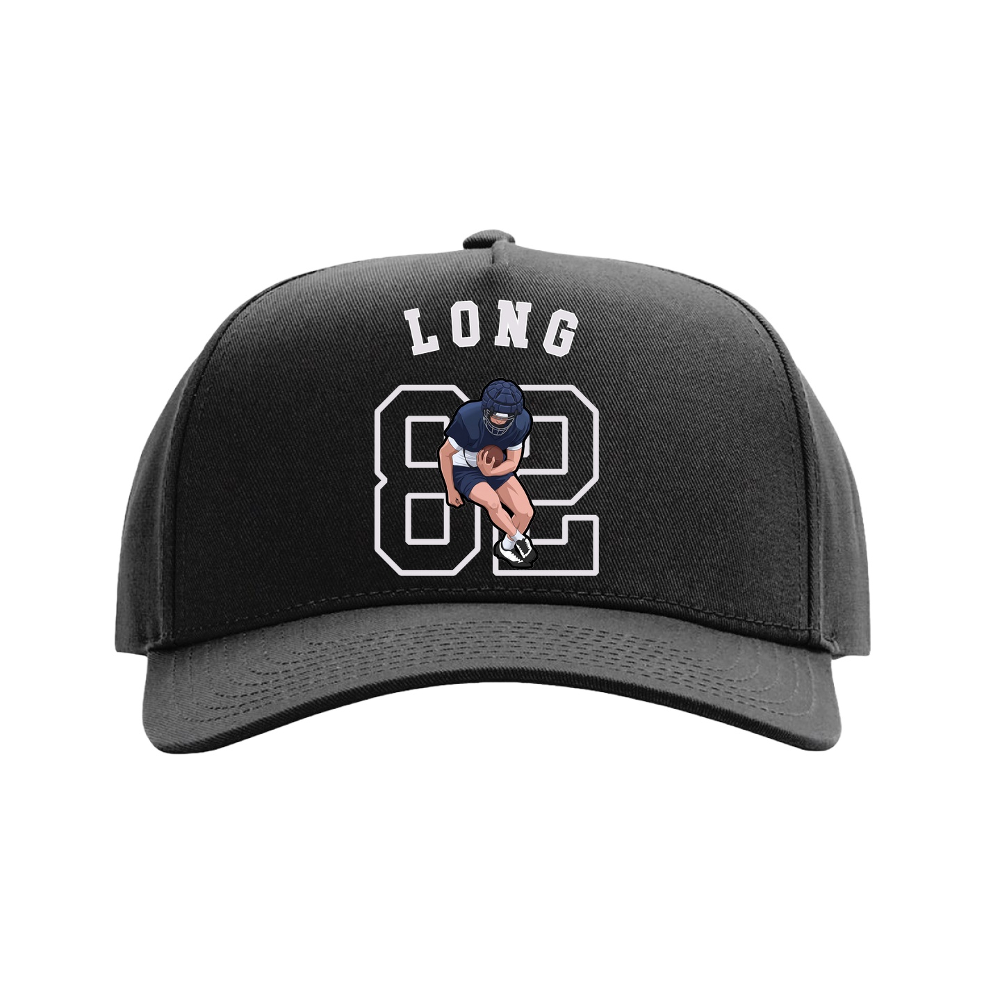 Full Fabric Five-Panel Champ Cap — Shirsey Arch in Black