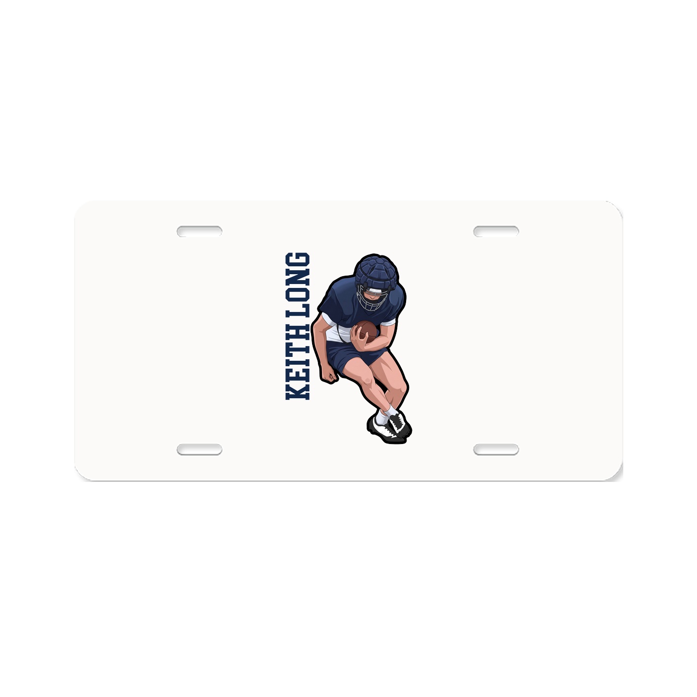 License Plate — Name Vertical in Classic