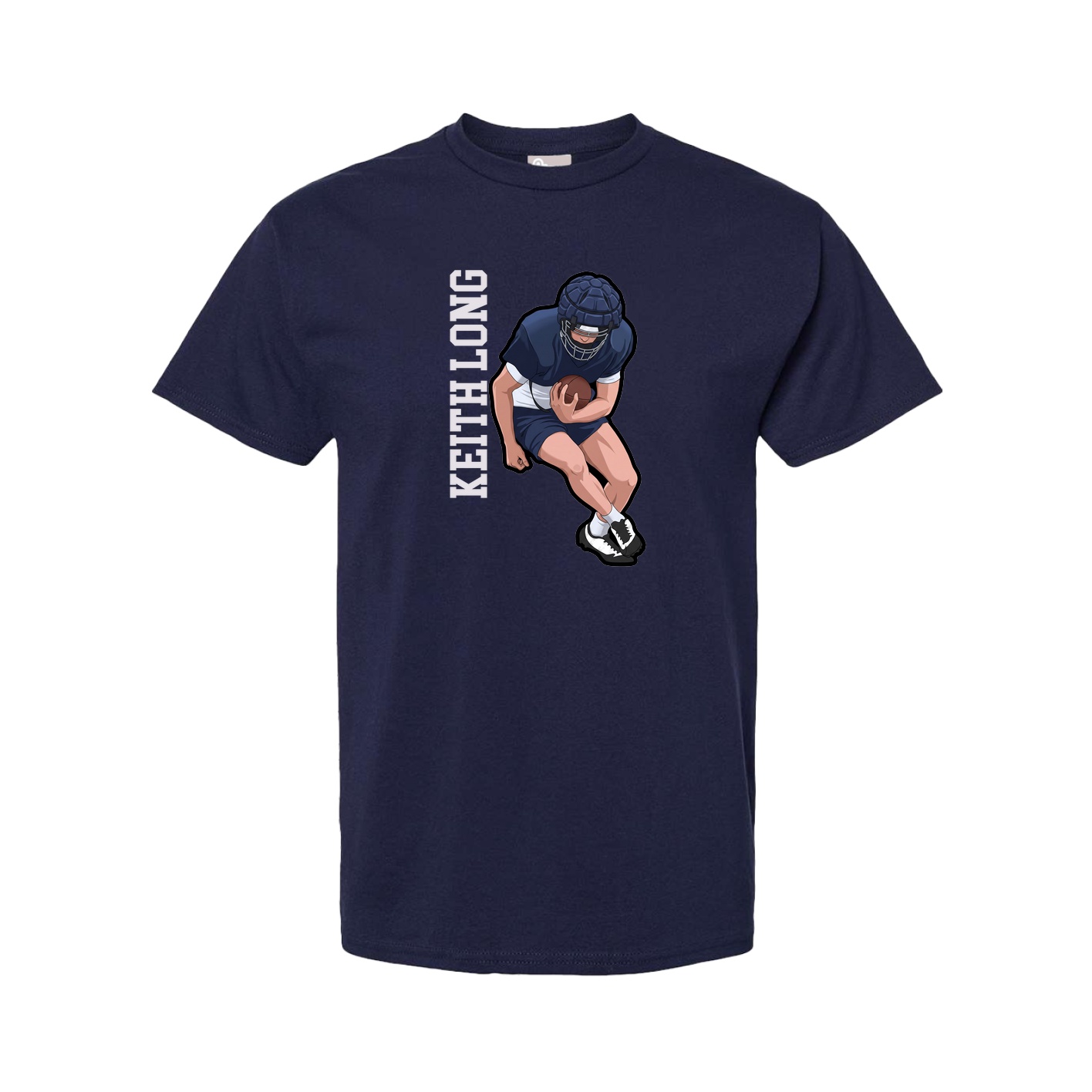 Tee — Name Vertical in Navy