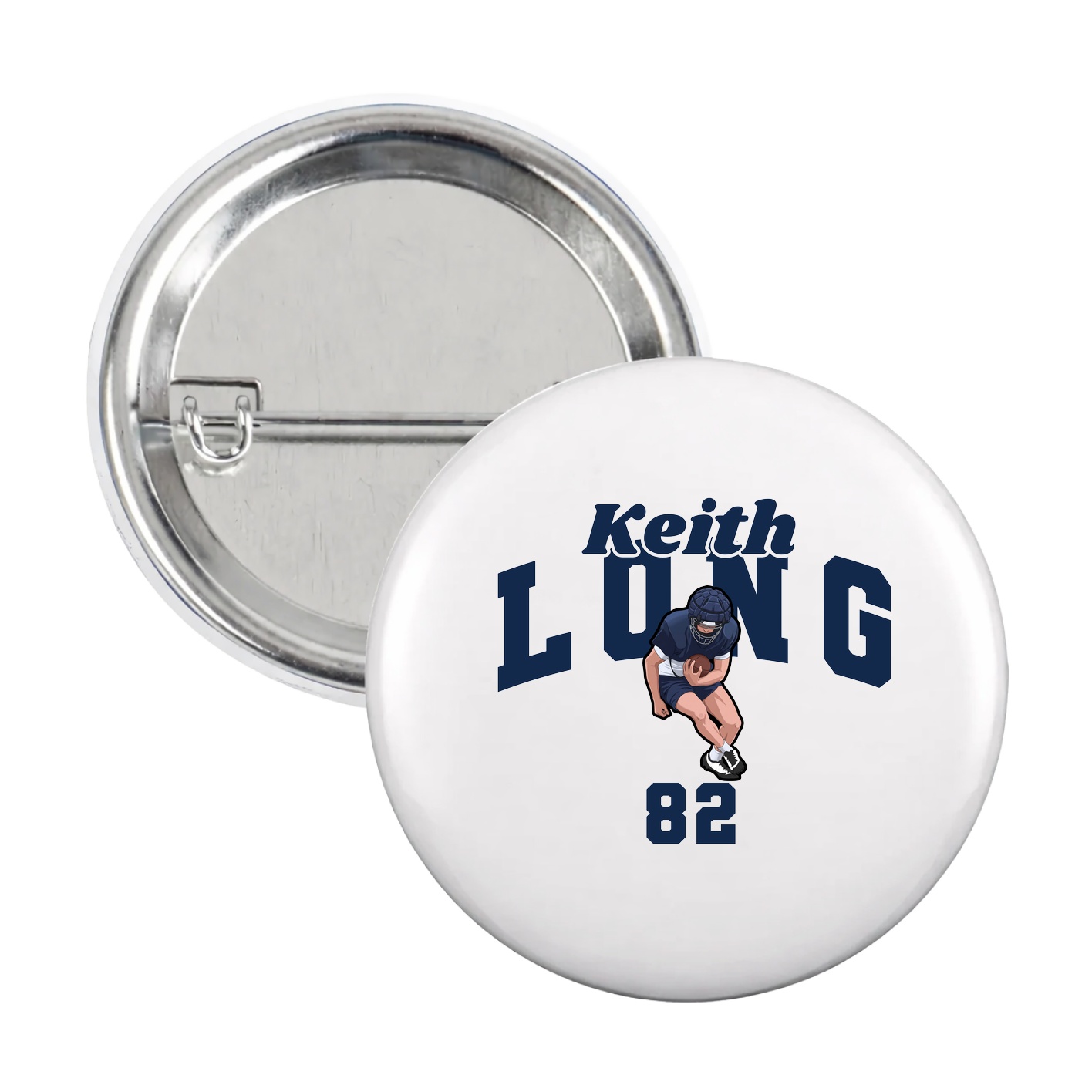 Game Day Button — Signature Arch in White