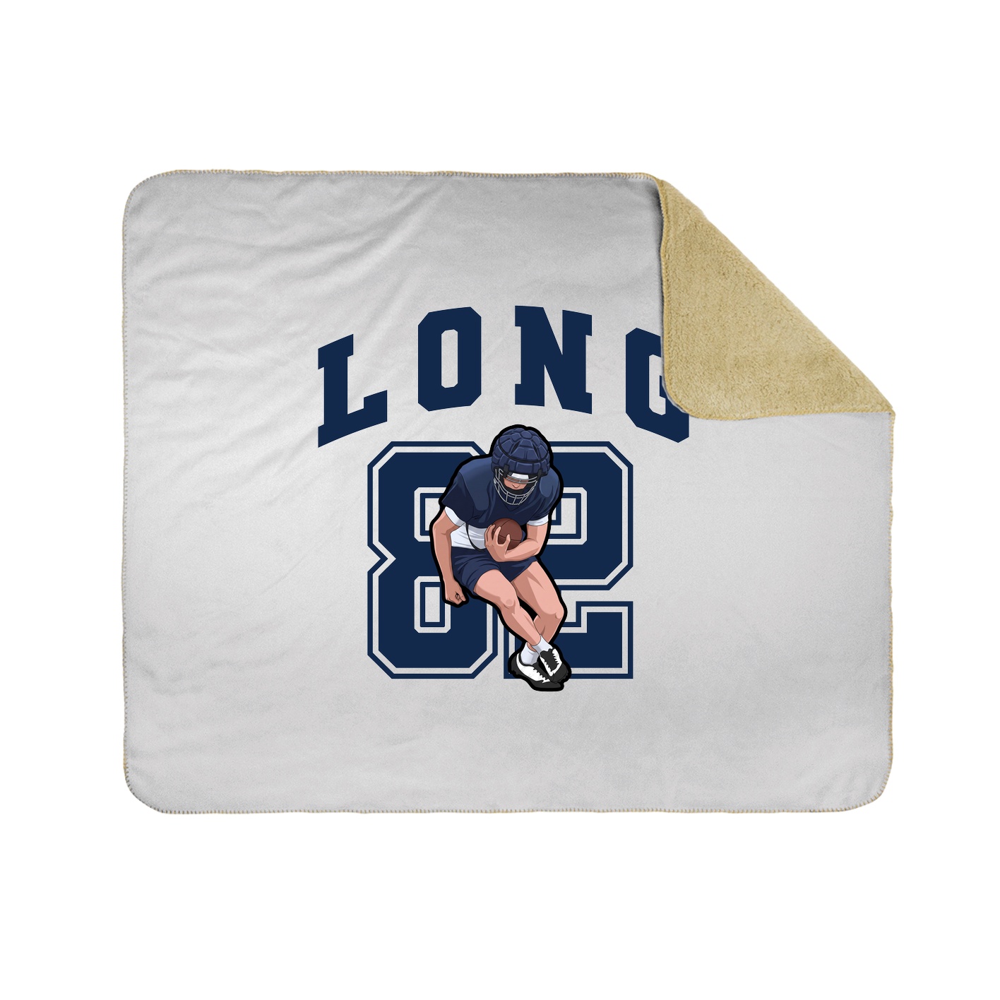 Throw Blanket — Number in White
