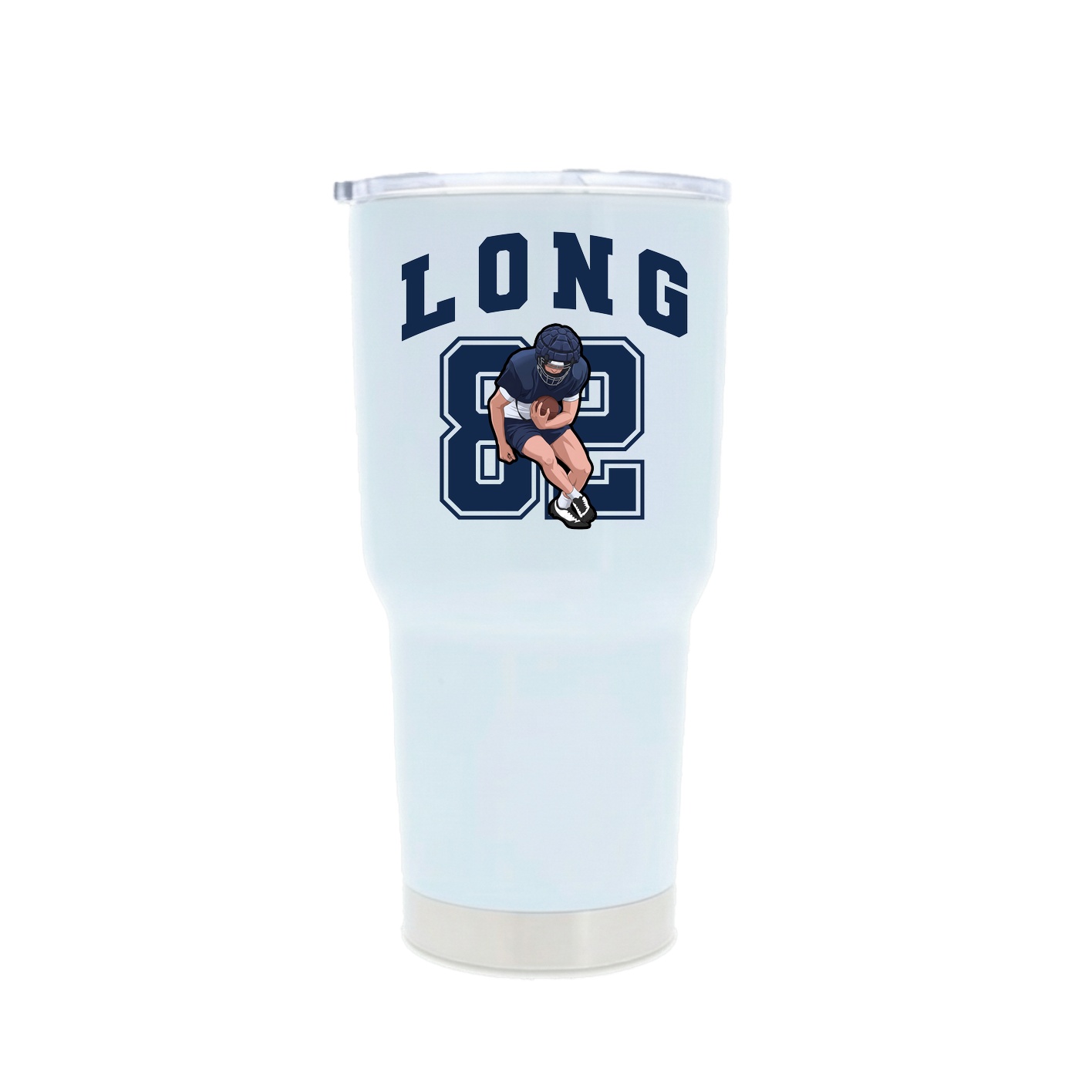 30oz Stainless Steel Tumbler — Number in White