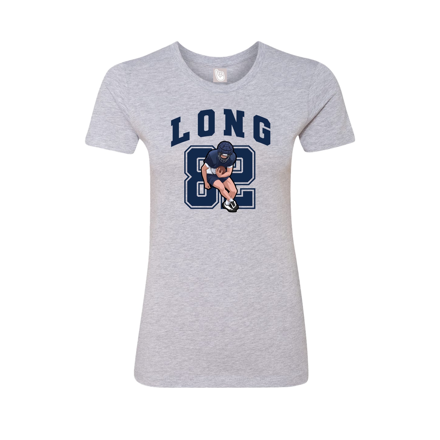 Fitted Women's Tee — Number in Grey