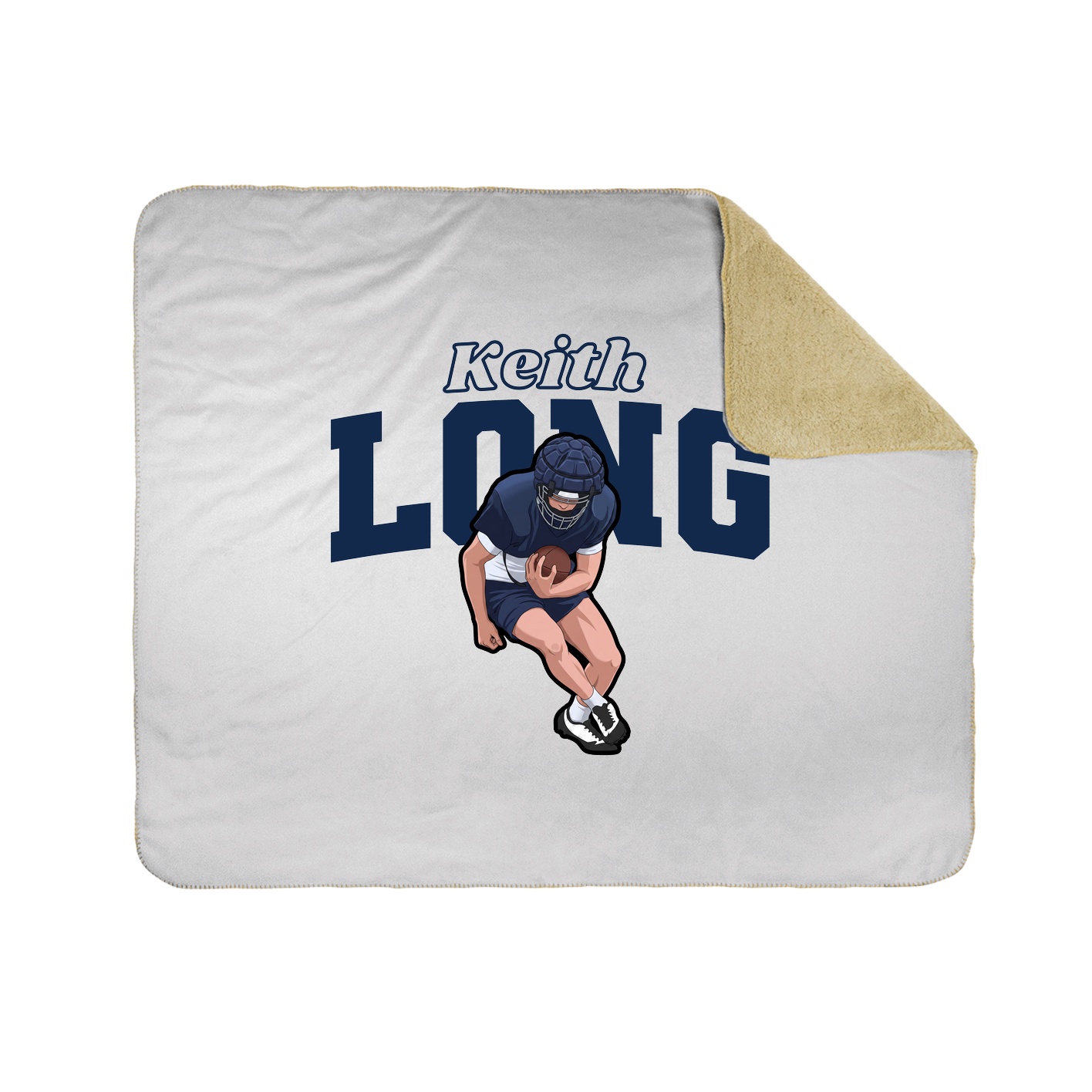 Throw Blanket — Name Arch in White