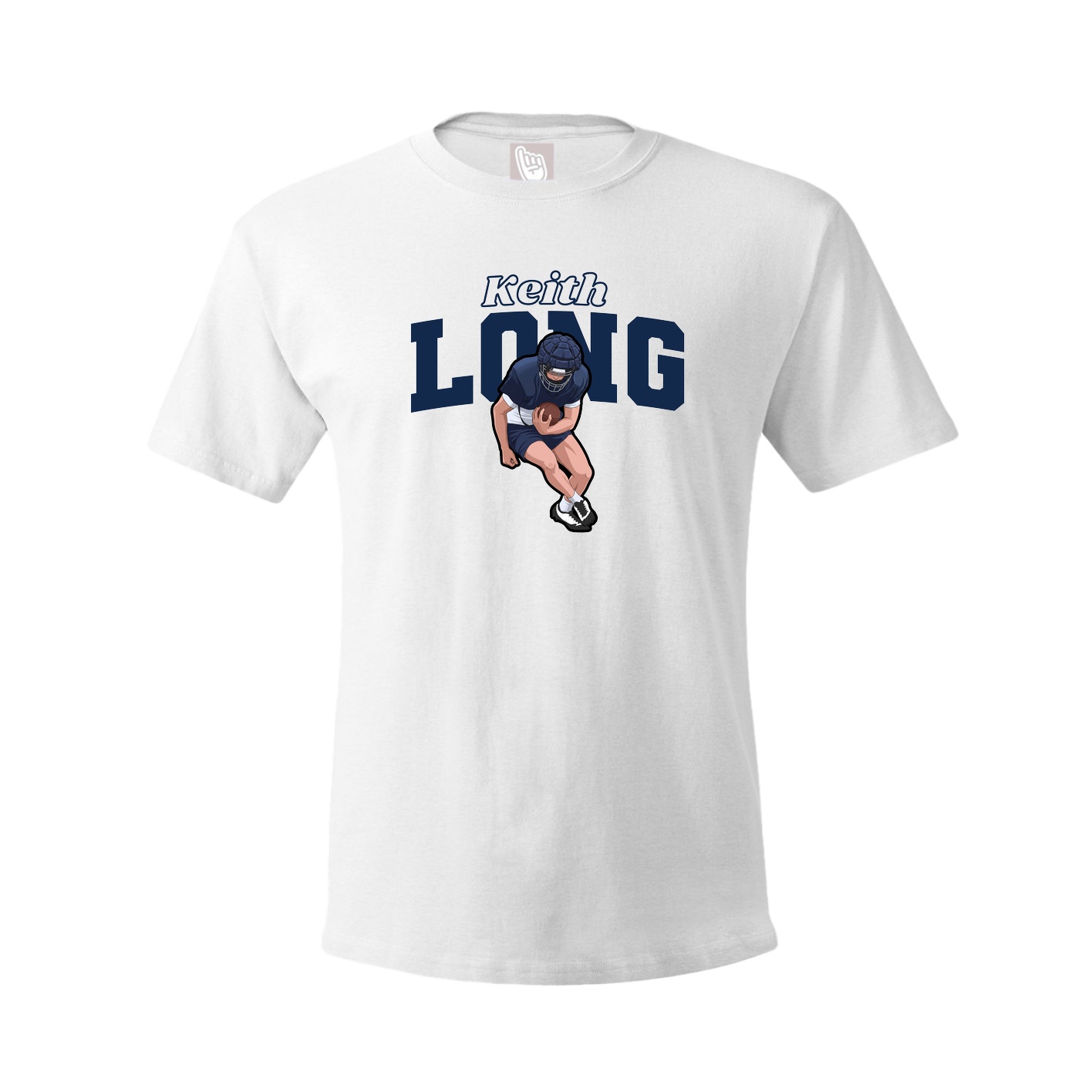 Youth Tee — Name Arch in White
