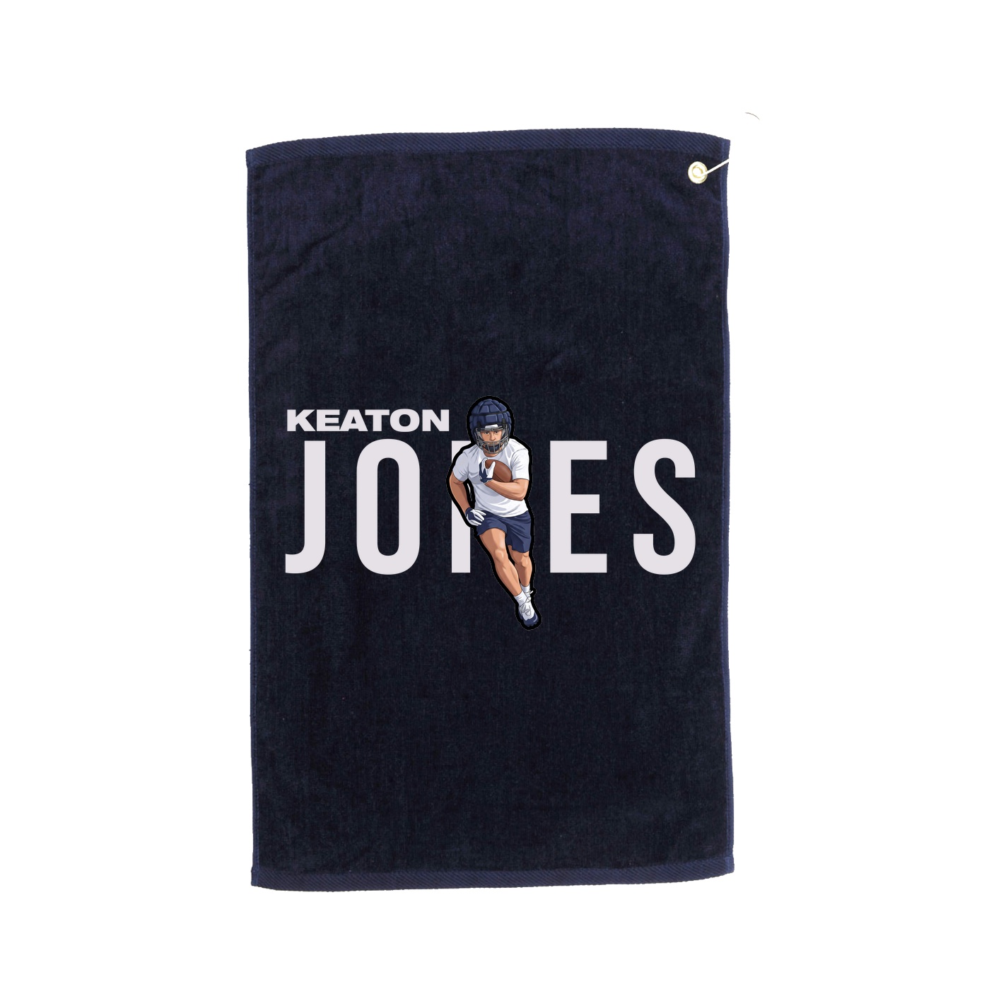 Golf Towel — Player Name in Navy