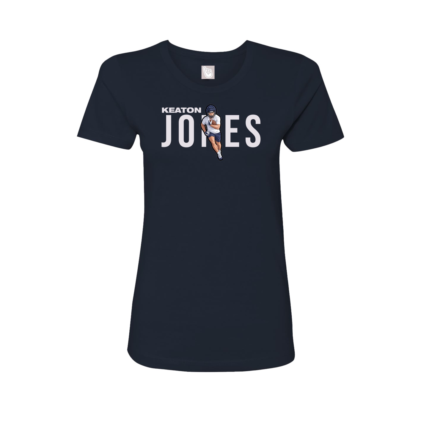 Fitted Women's Tee — Player Name in Navy