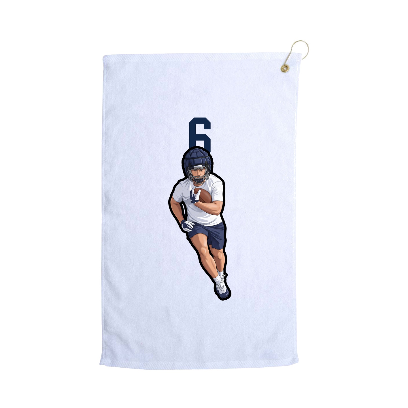 Golf Towel — Number Top in White