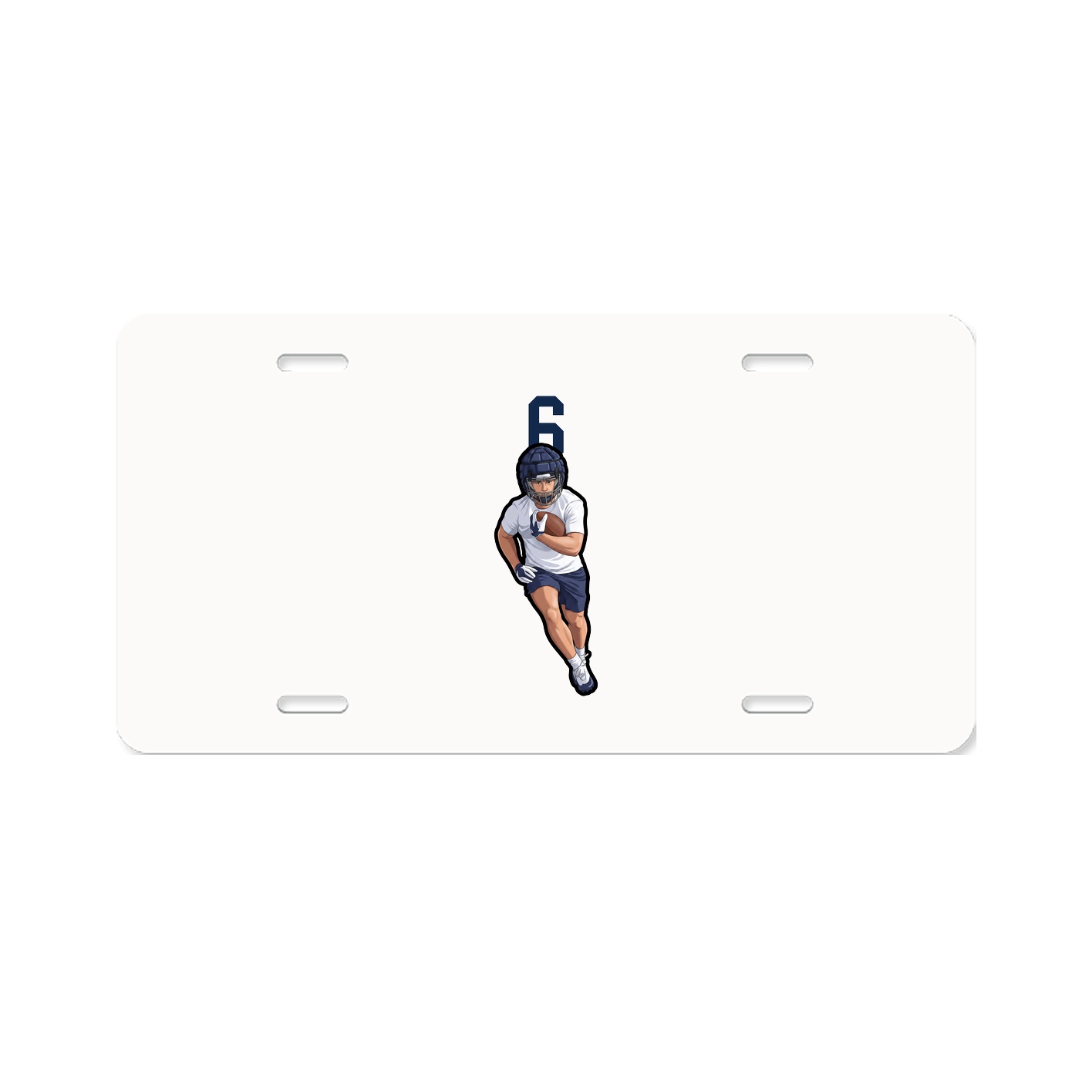 License Plate — Number Top in Classic