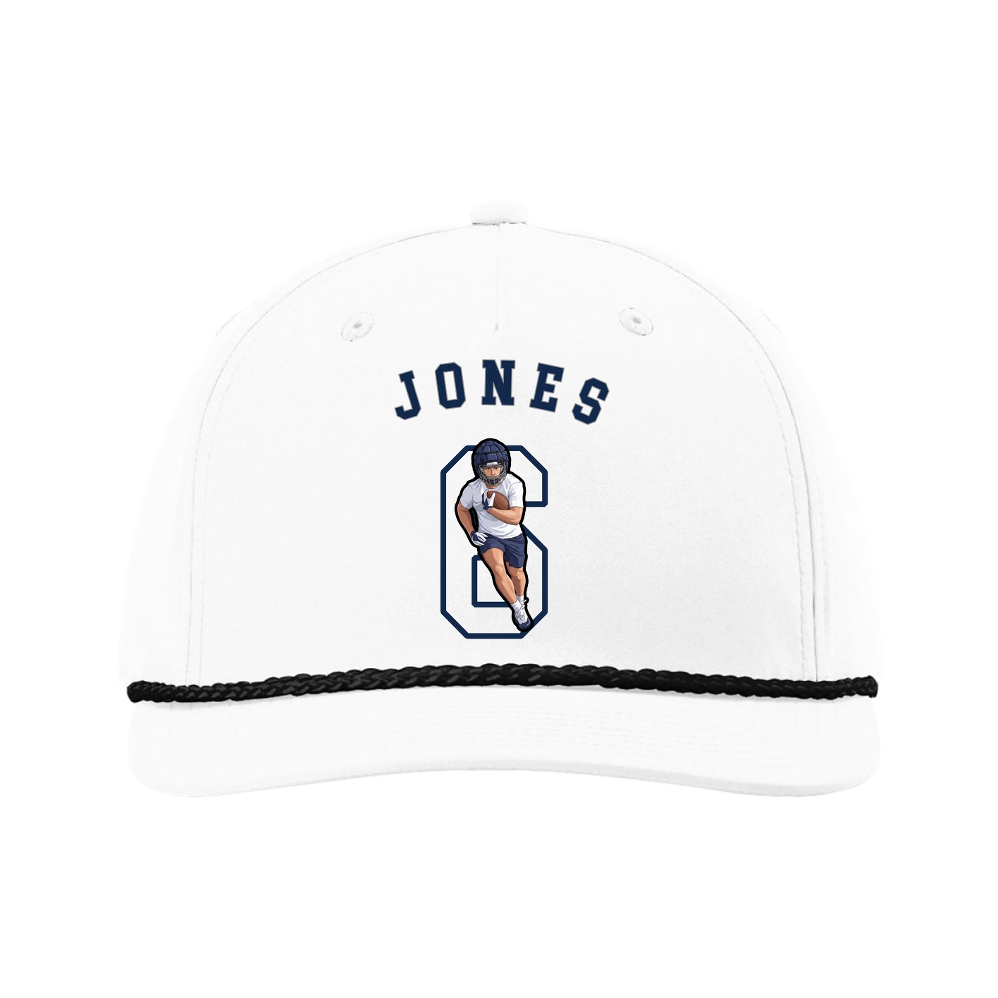 Five-Panel Classic Rope Cap — Shirsey Arch in White