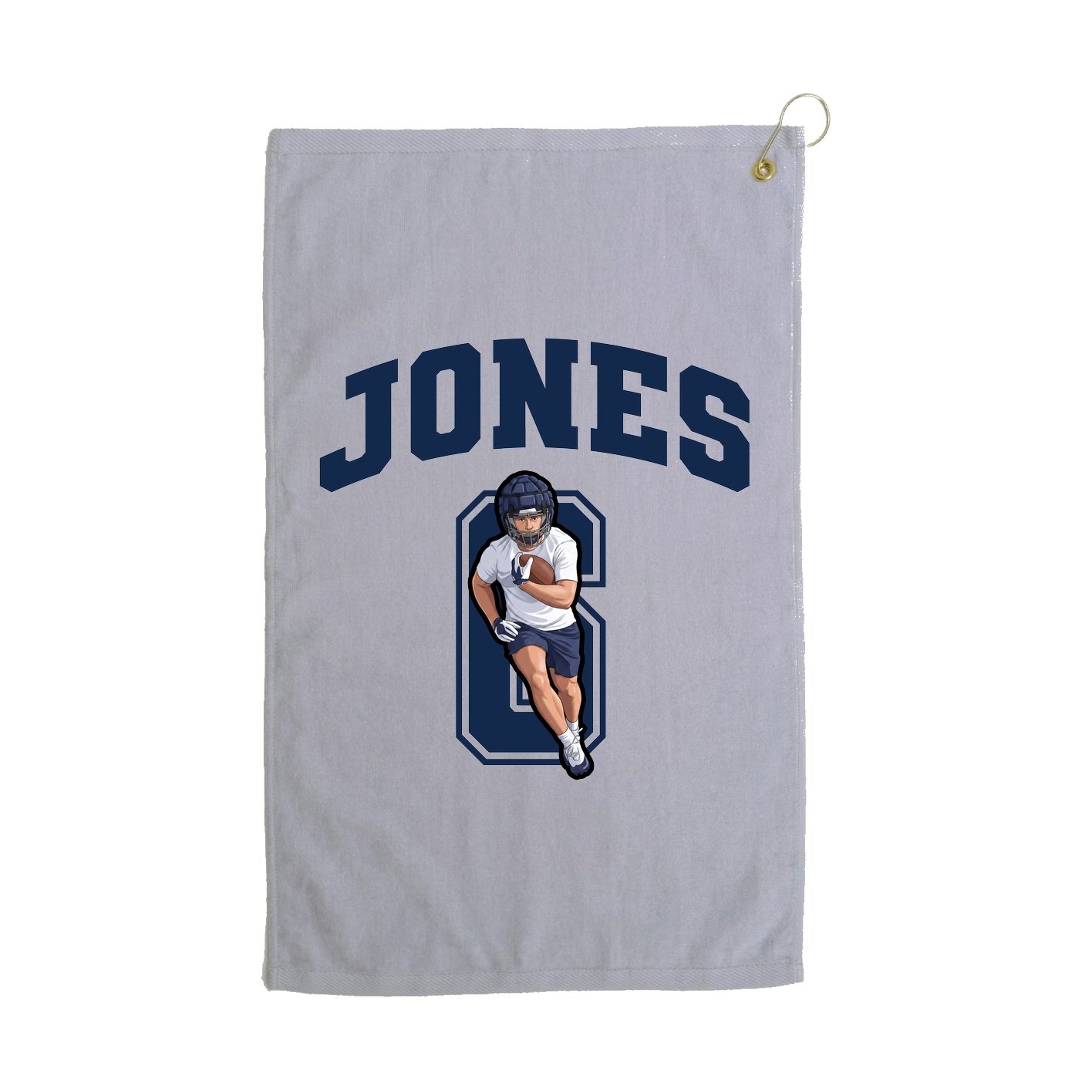 Golf Towel — Number in Grey