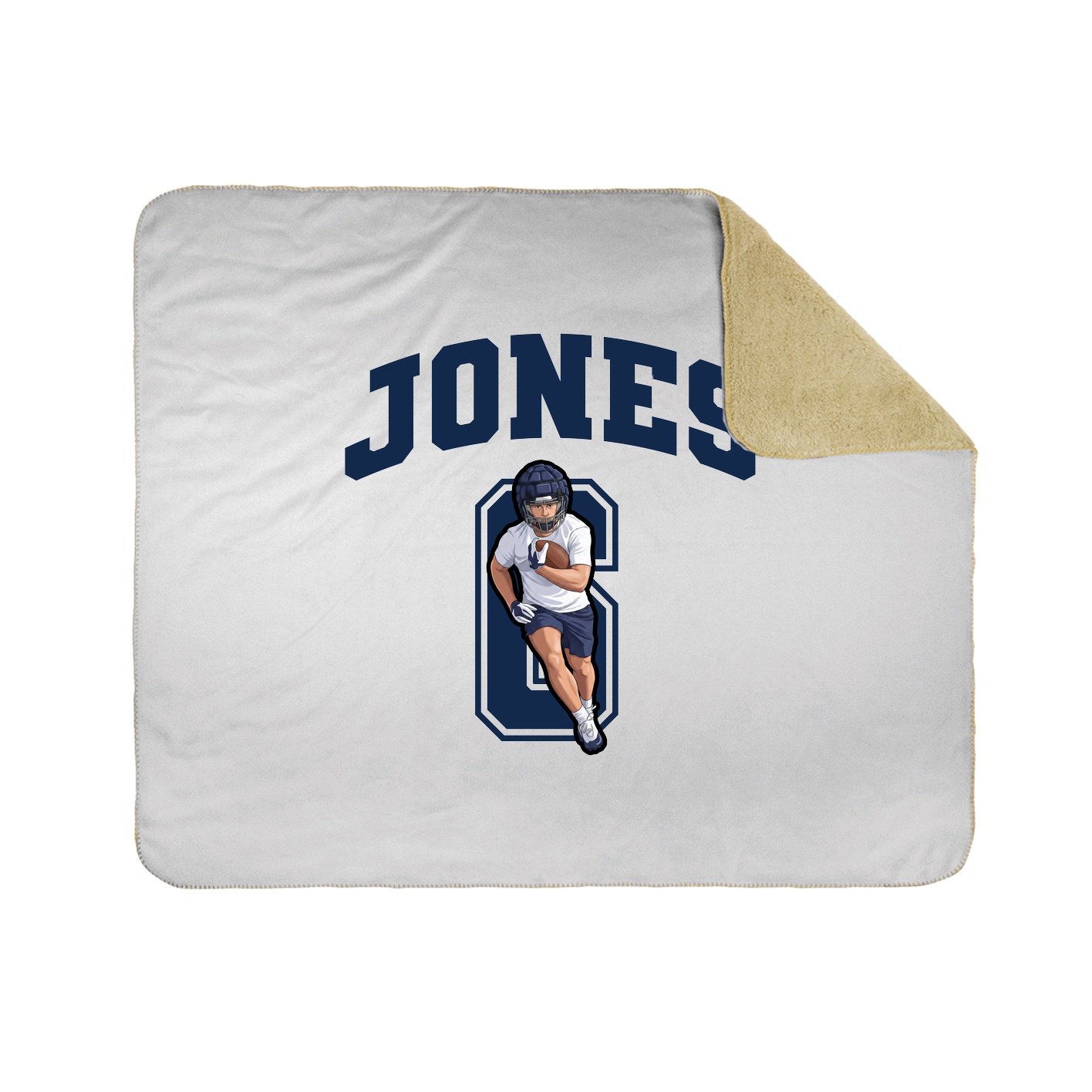 Throw Blanket — Number in White