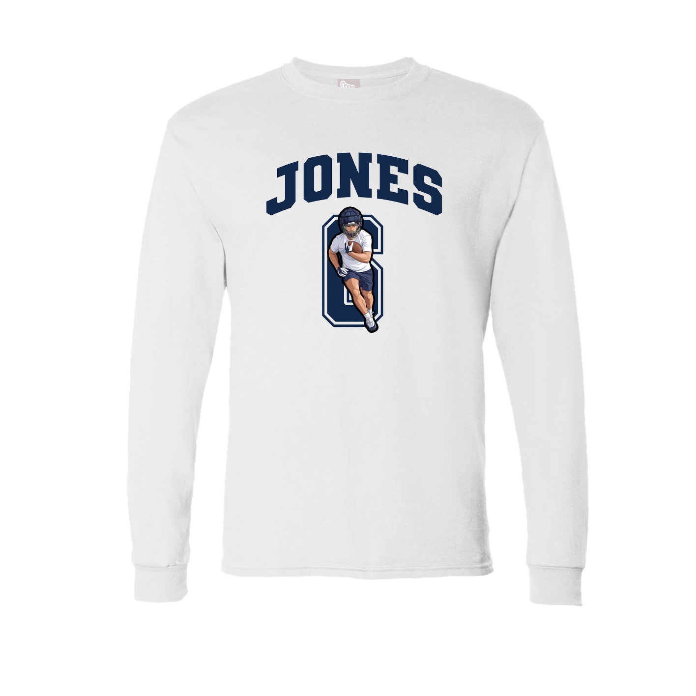 Long Sleeve Tee — Number in White