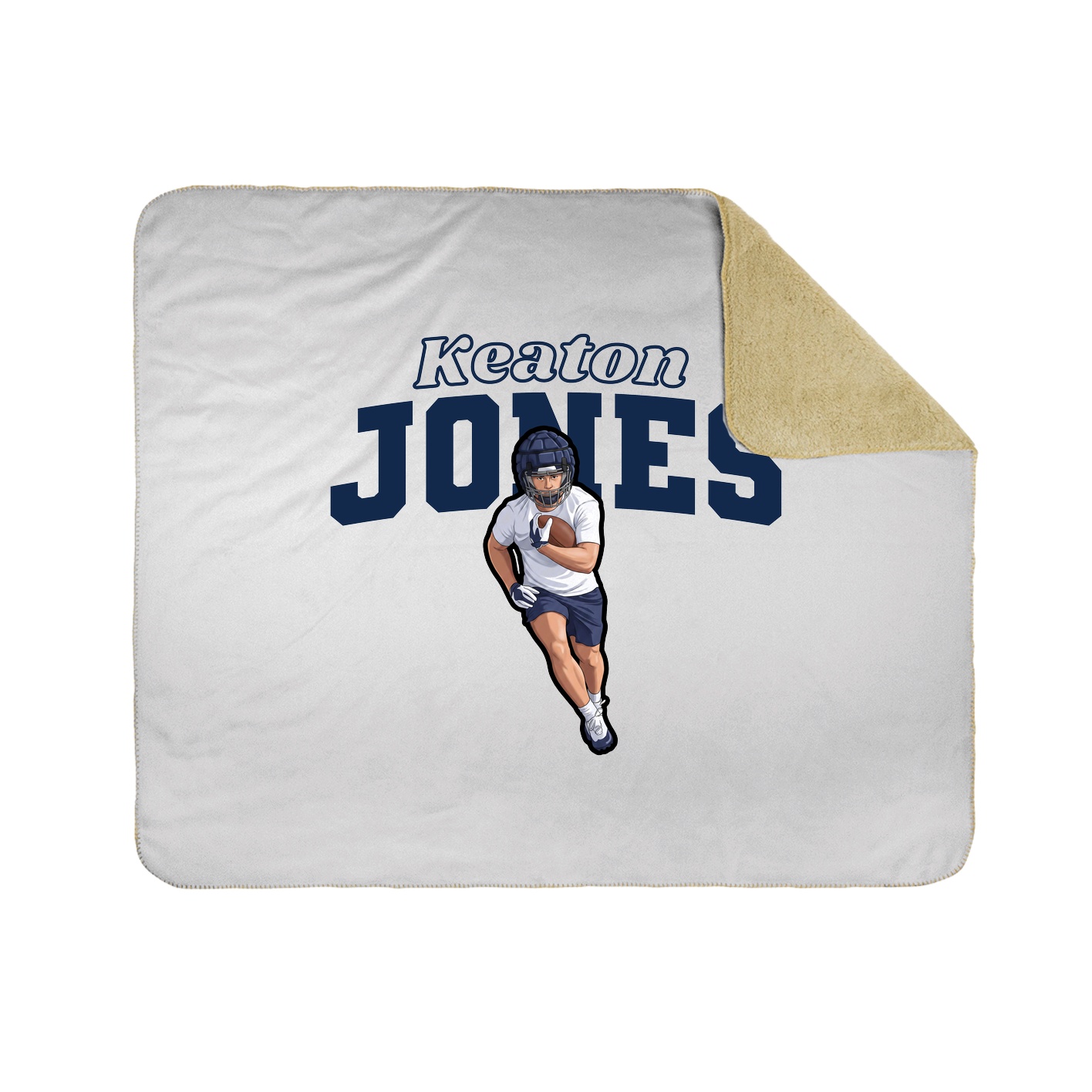 Throw Blanket — Name Arch in White