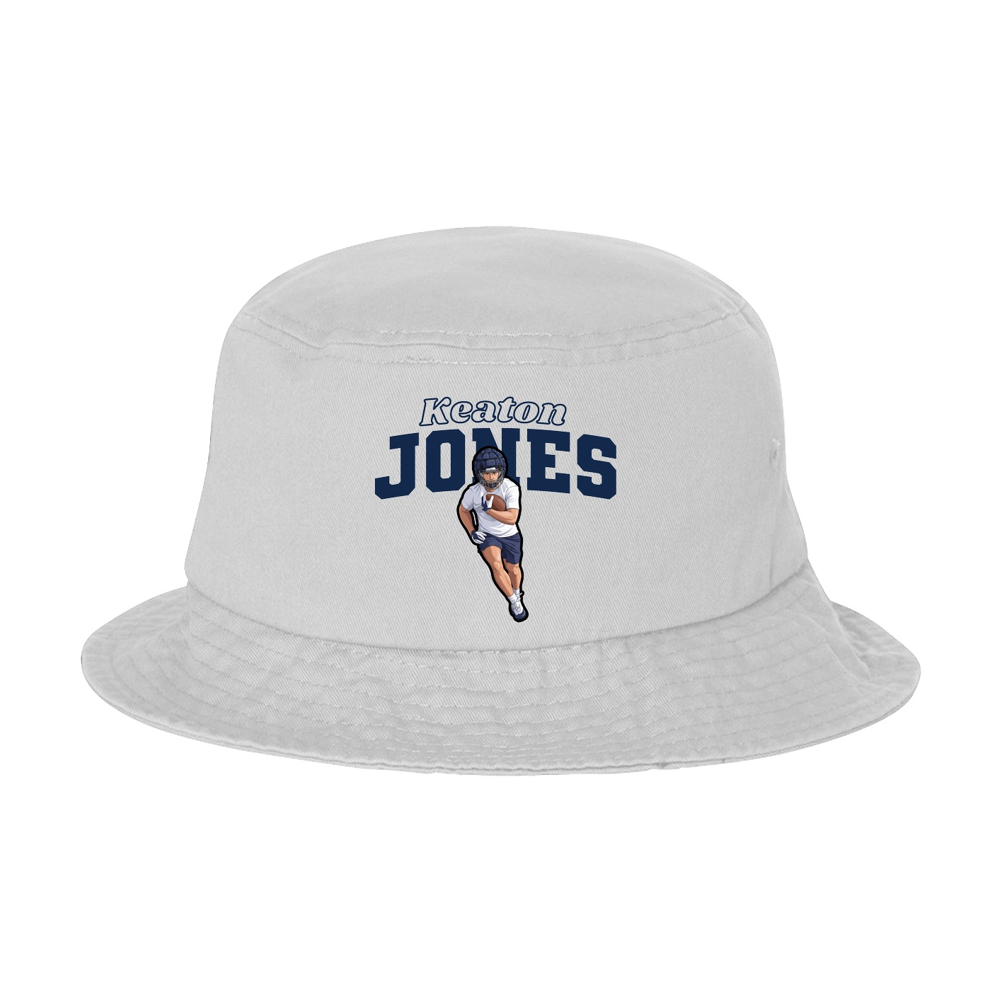 Bucket Cap — Name Arch in White