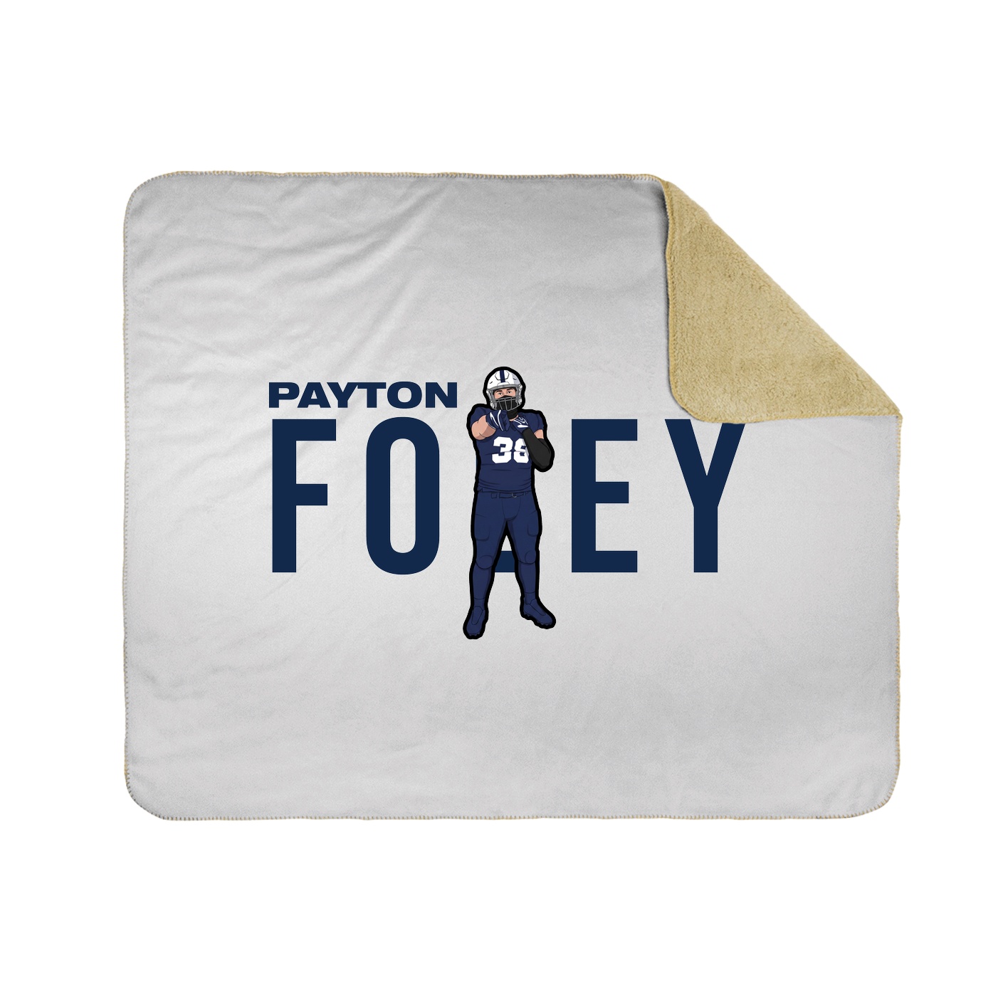 Throw Blanket — Player Name in White