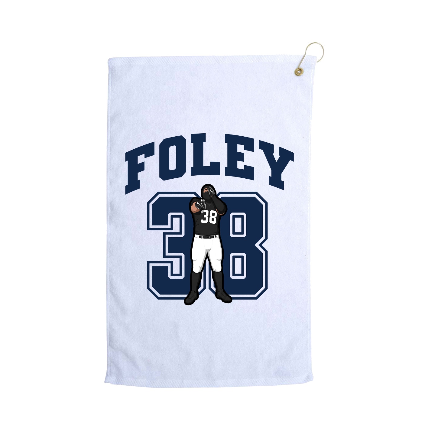 Golf Towel — Number in White