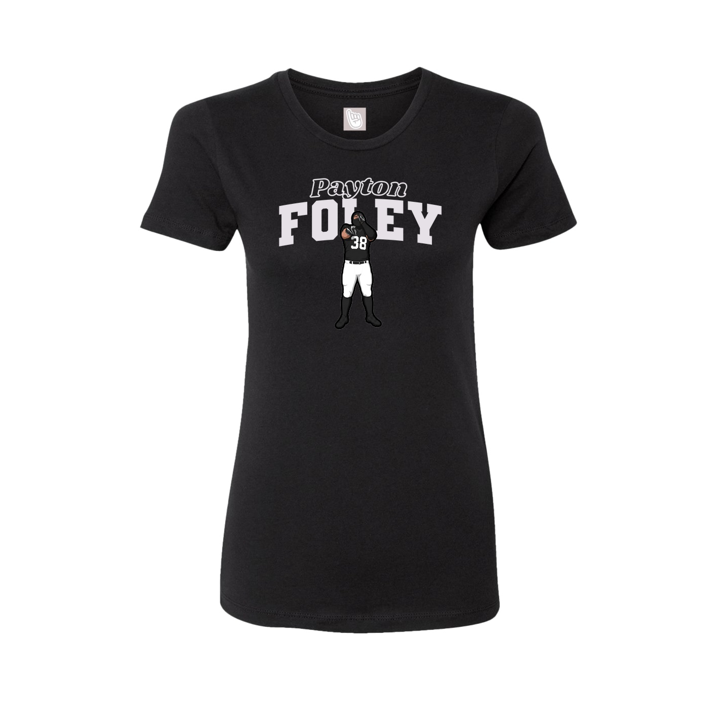 Fitted Women's Tee — Name Arch in Black